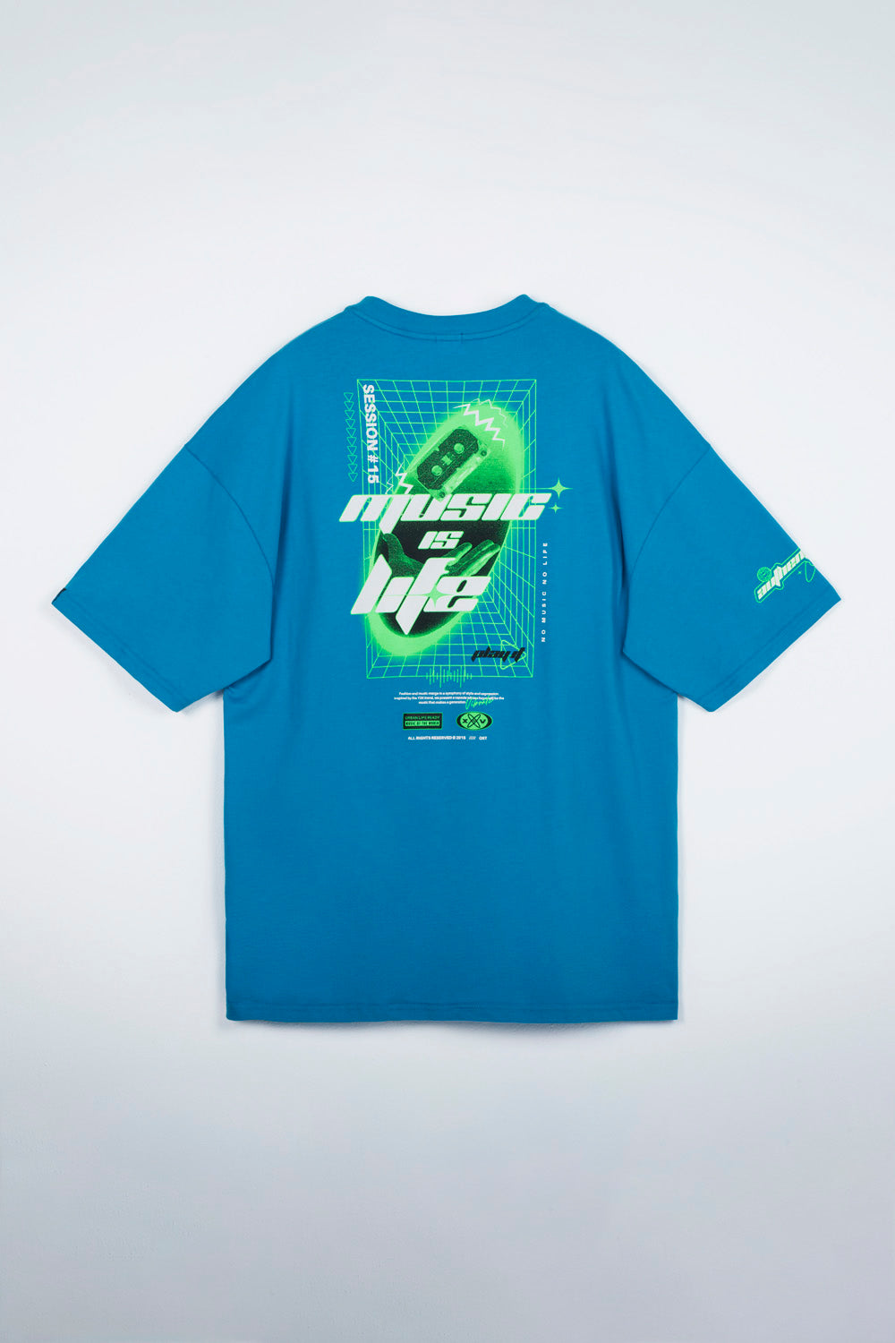 CAMISETA OVERSIZE COLOR AZUL MEDITERRANEO - QST