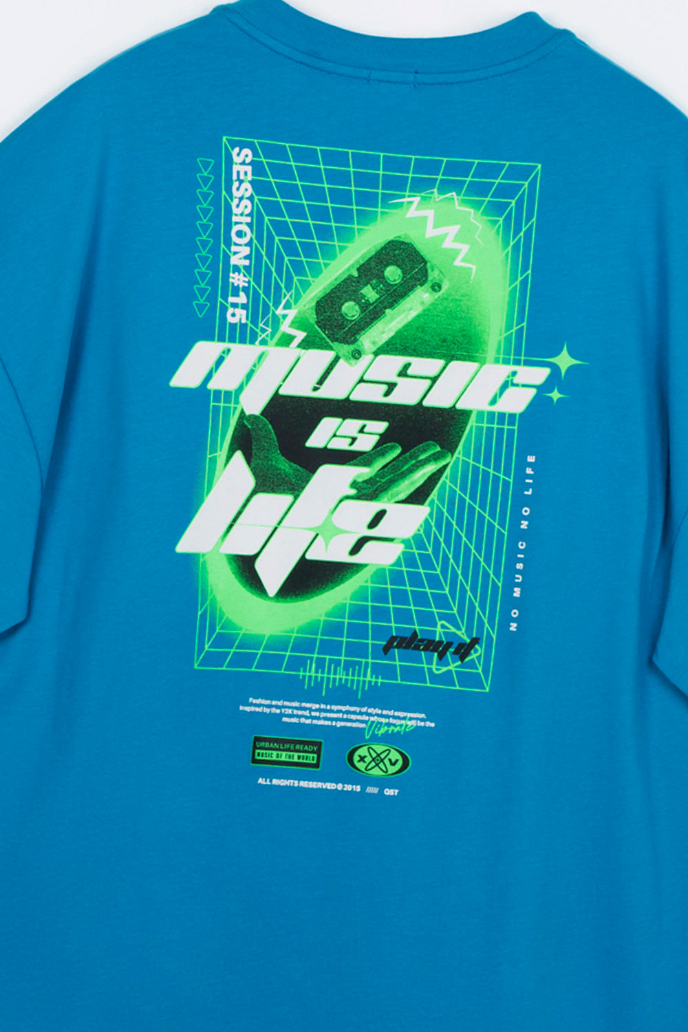 CAMISETA OVERSIZE COLOR AZUL MEDITERRANEO - QST