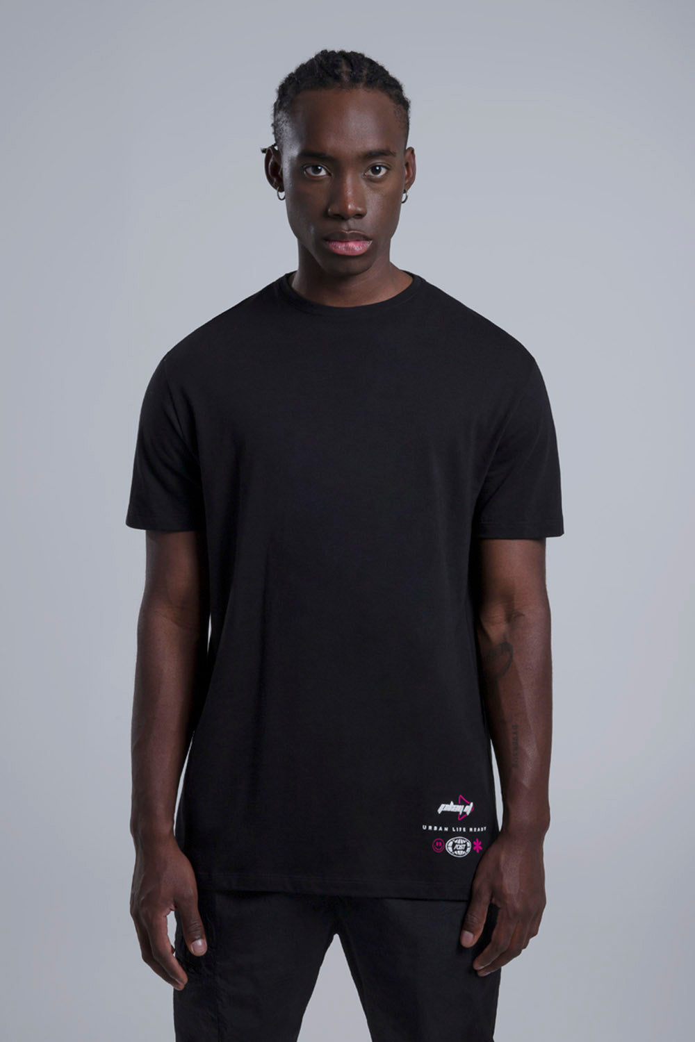 CAMISETA MANGA CORTA COLOR NEGRO - QST