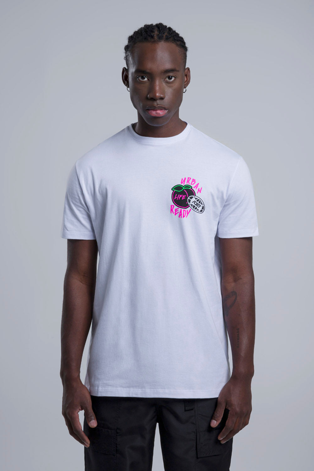 CAMISETA ESTAMPADO LOCALIZADO COLOR BLANCO OPTICO - QST