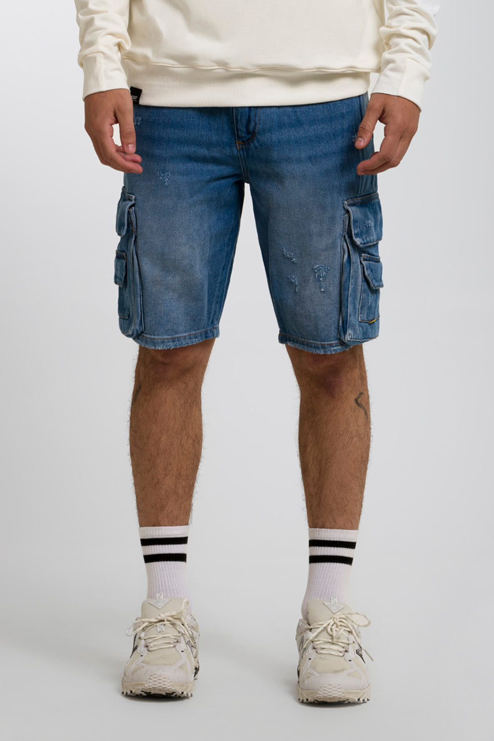 BERMUDA CARGO COLOR AZUL MEDIO CLARO - QST