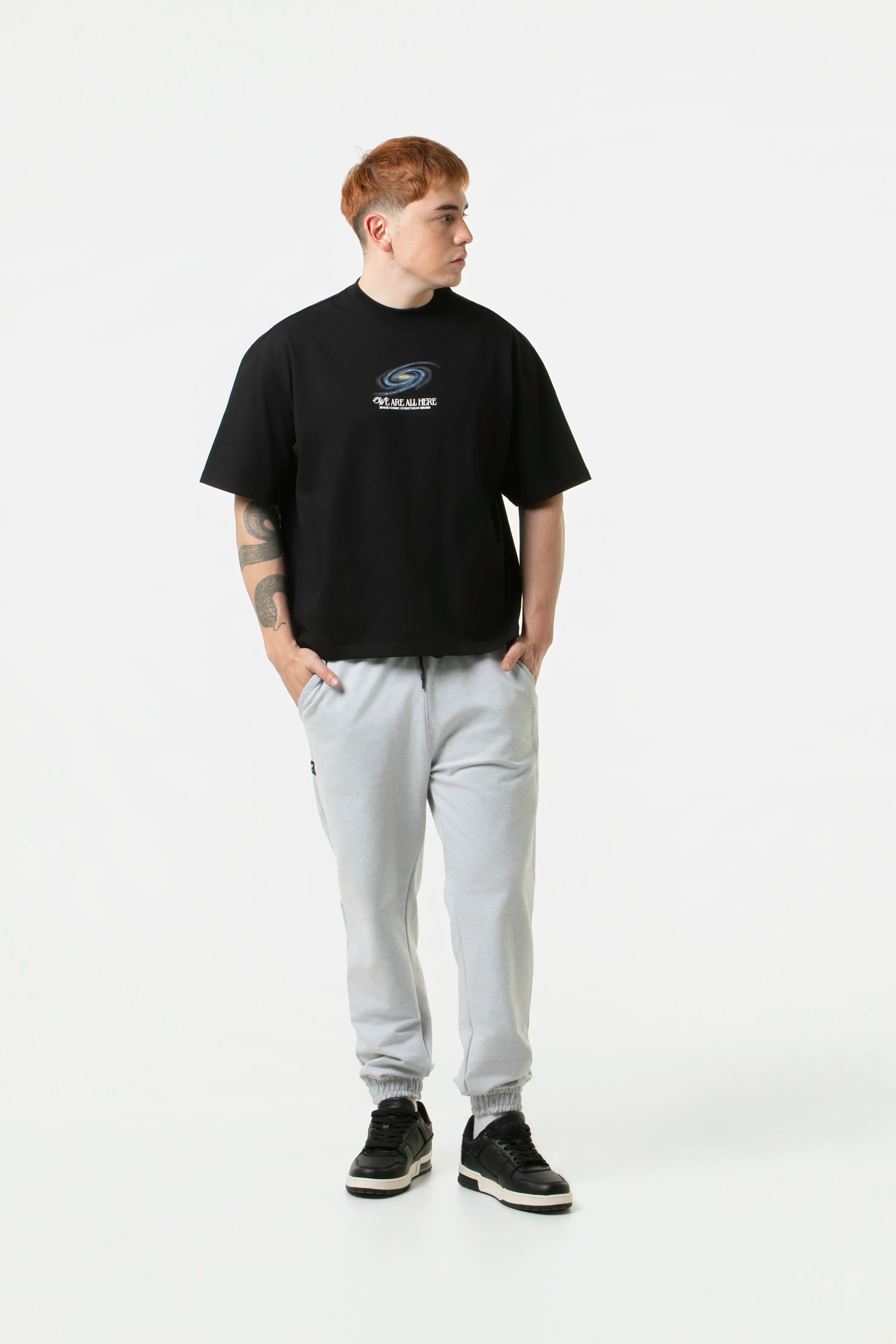 PANTALON JOGG COLOR GRIS JASPE CLARO