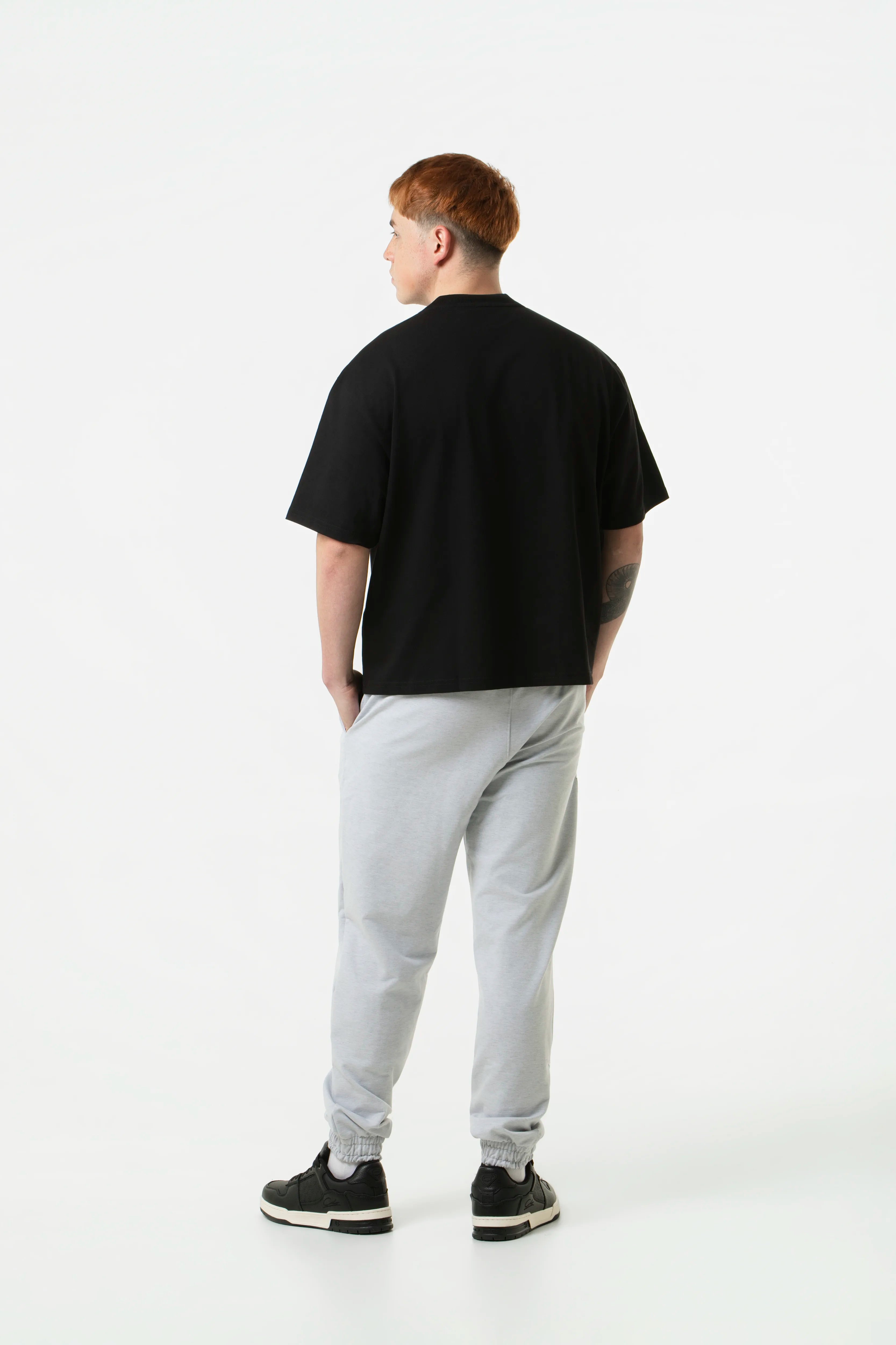 PANTALON JOGG COLOR GRIS JASPE CLARO