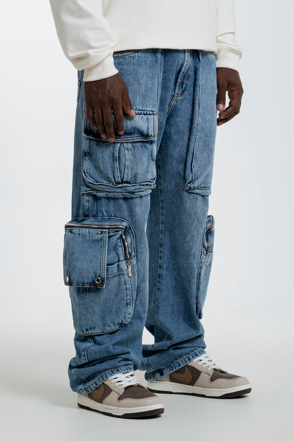 JEAN CARGO COLOR AZUL MEDIO