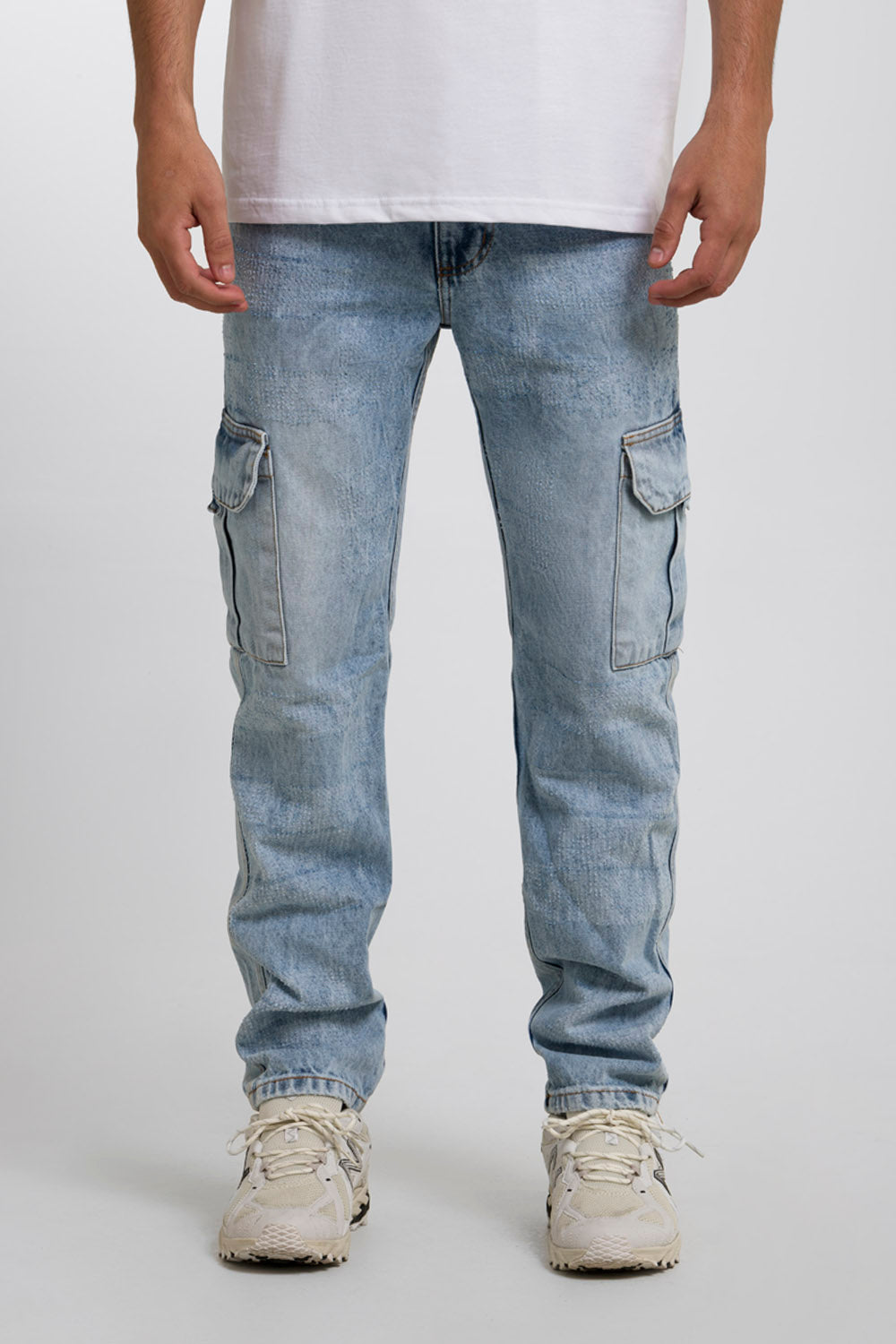 JEAN CARGO COLOR AZUL MEDIO CLARO - QST