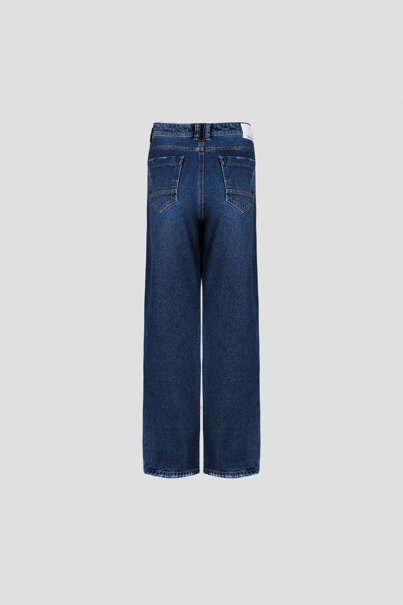JEAN WIDE FIT, TONO AZUL OSCURO CON STONE