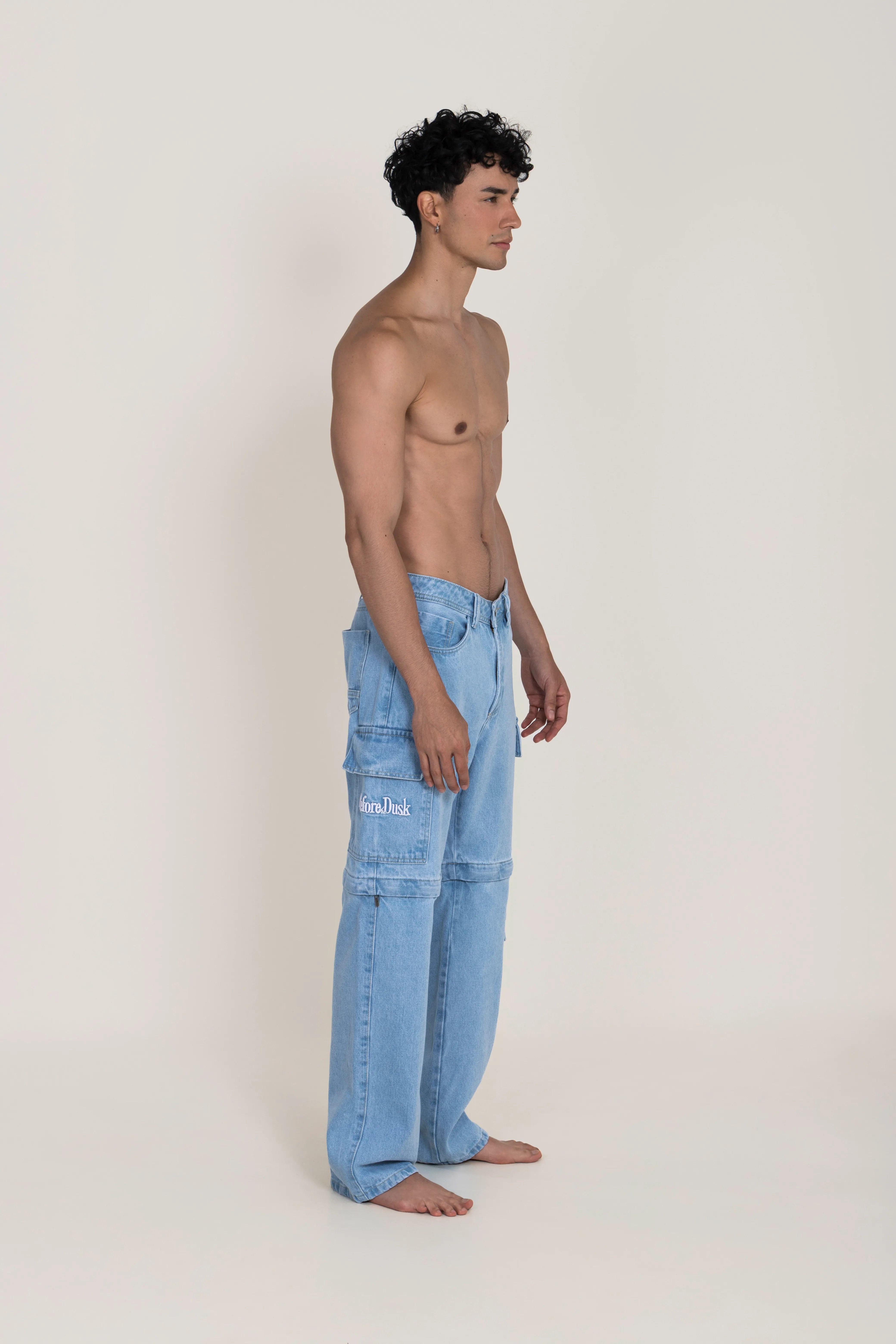 JEAN CARGO COLOR AZUL HIELO - QST