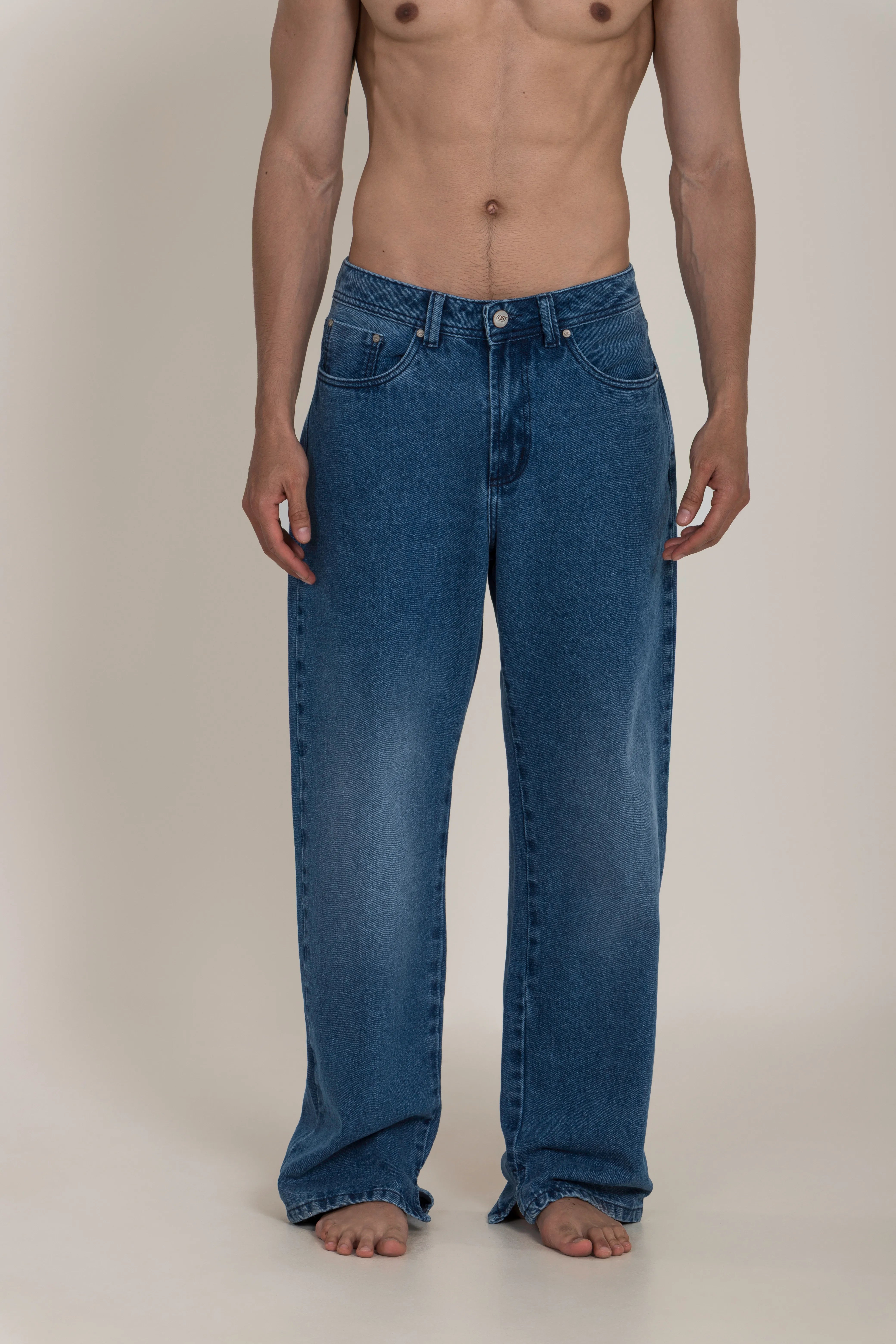 JEAN 5 BOLSILLOS COLOR AZUL MEDIO OSCURO - QST