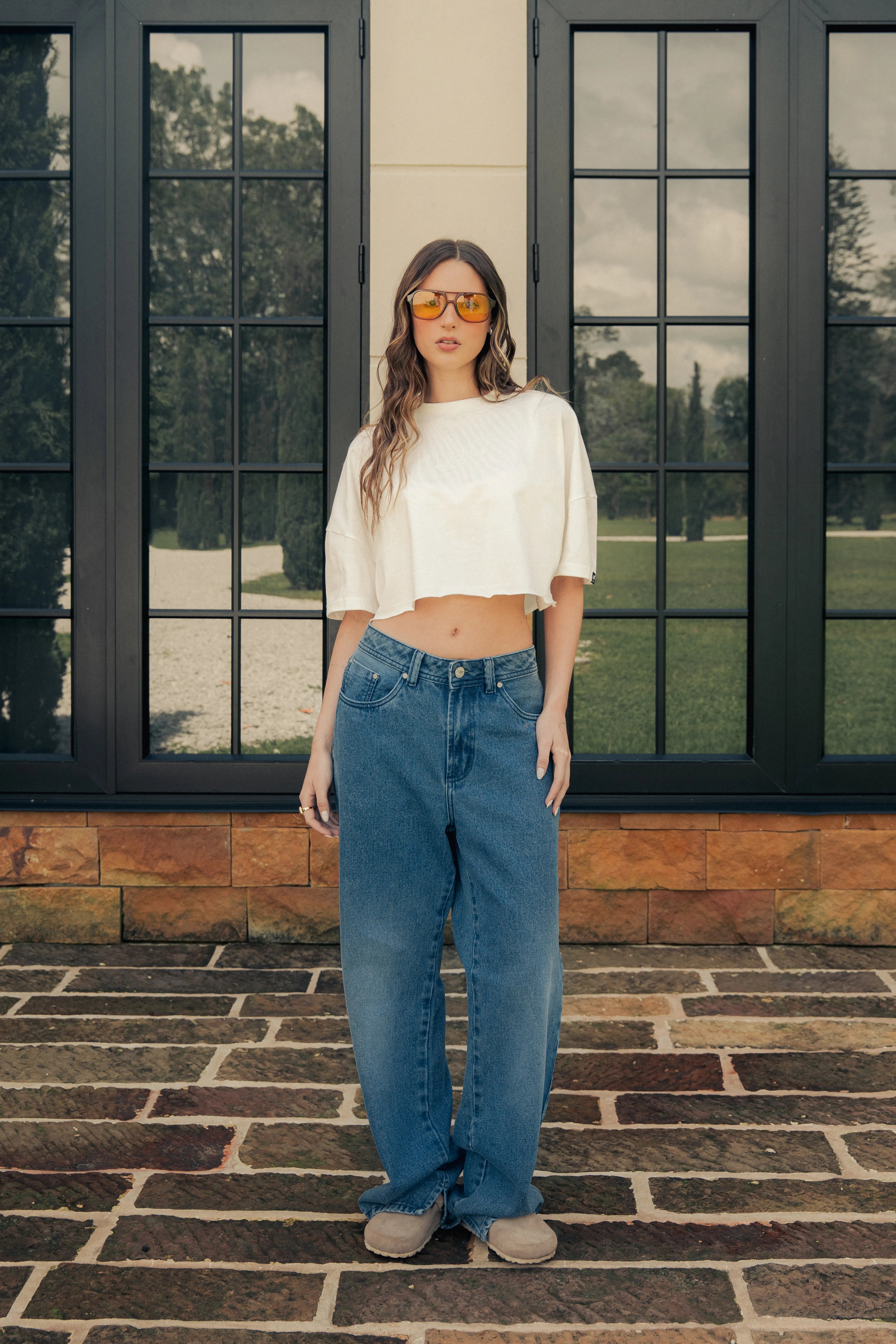 JEAN 5 BOLSILLOS COLOR AZUL MEDIO OSCURO - QST