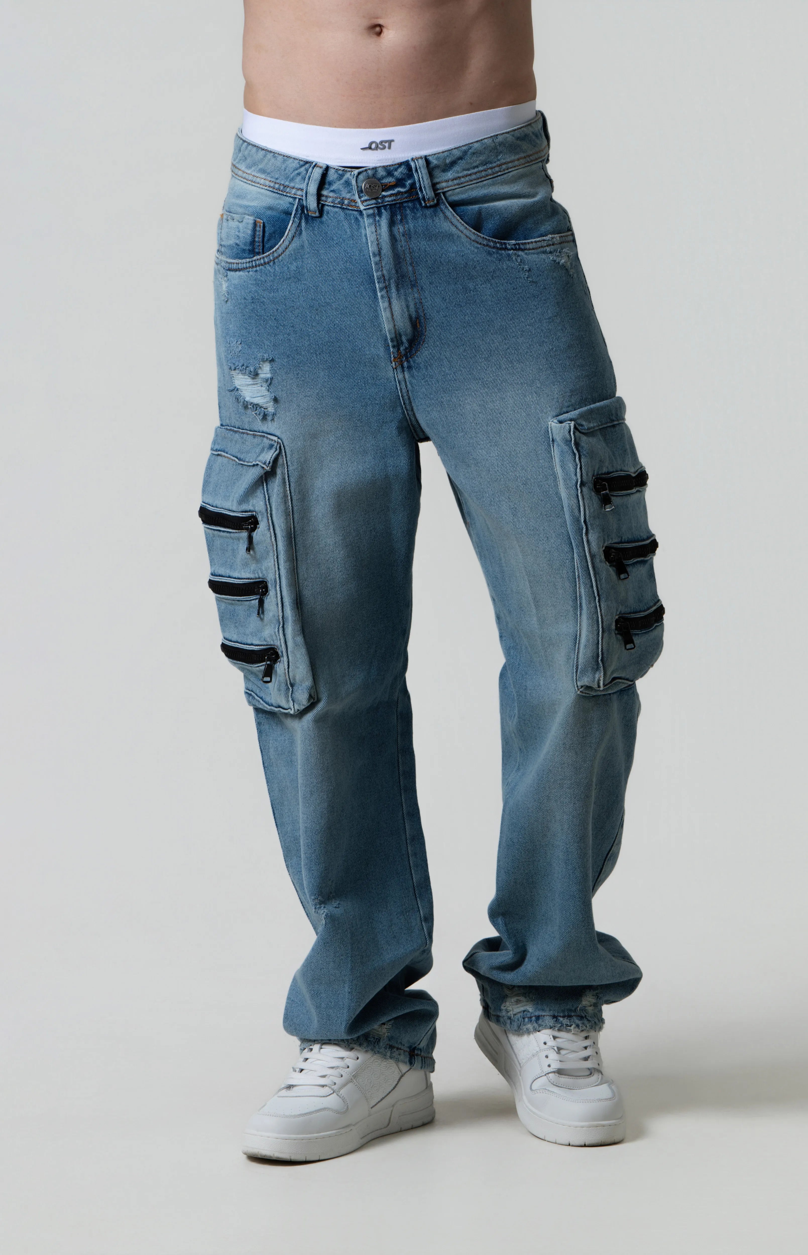 JEAN CARGO COLOR AZUL MEDIO CLARO