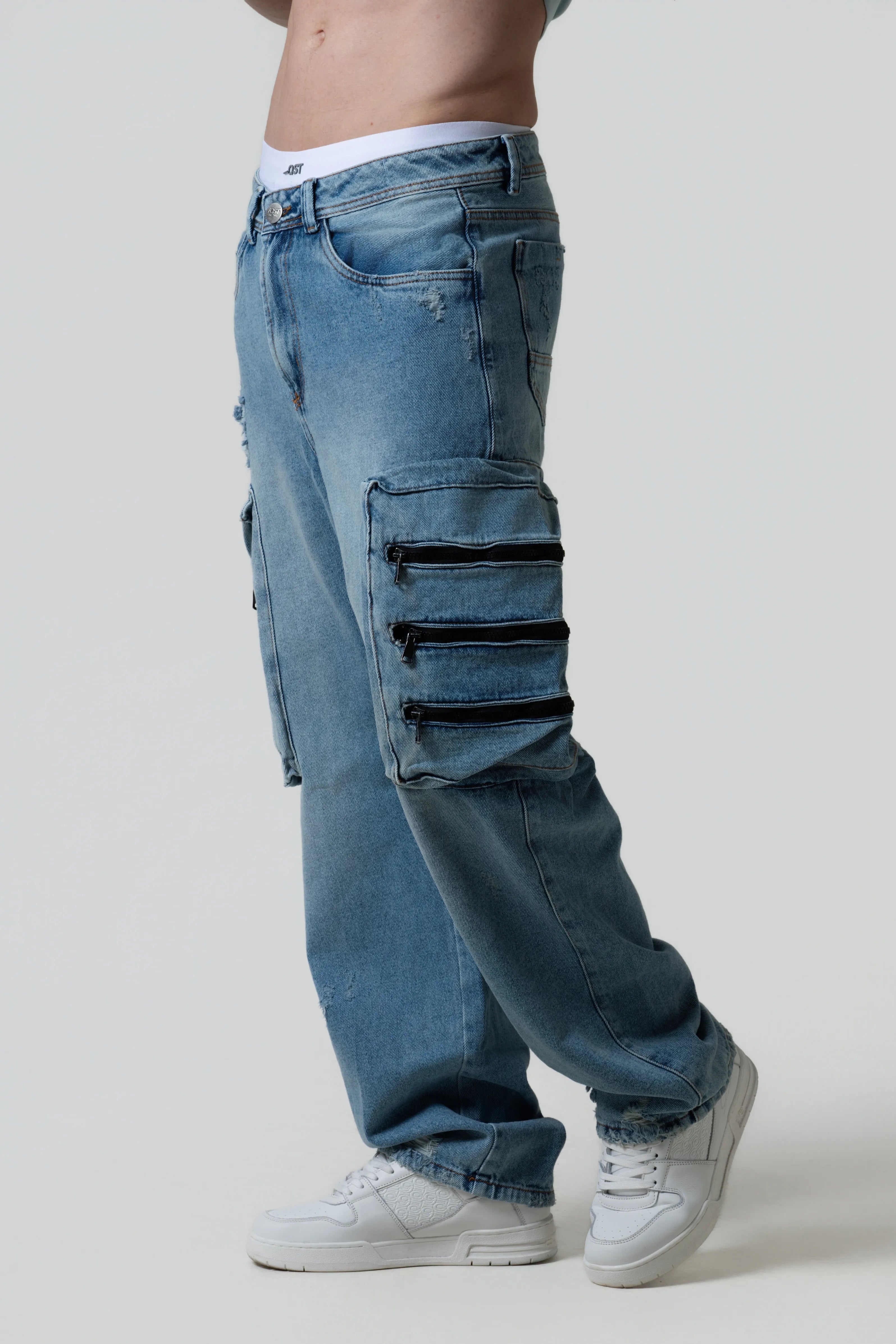 JEAN CARGO COLOR AZUL MEDIO CLARO