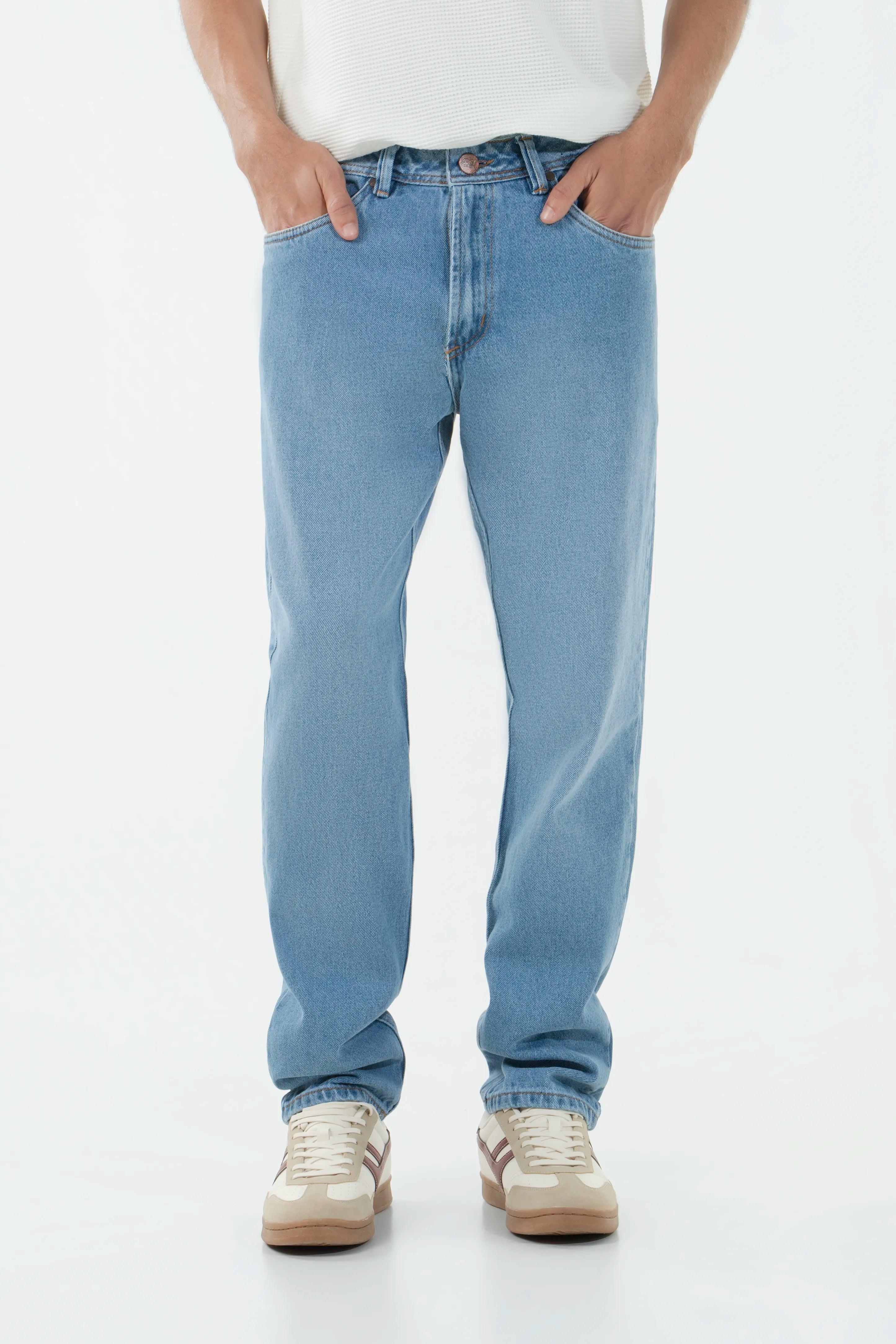 JEAN 5 BOLSILLOS COLOR AZUL HIELO