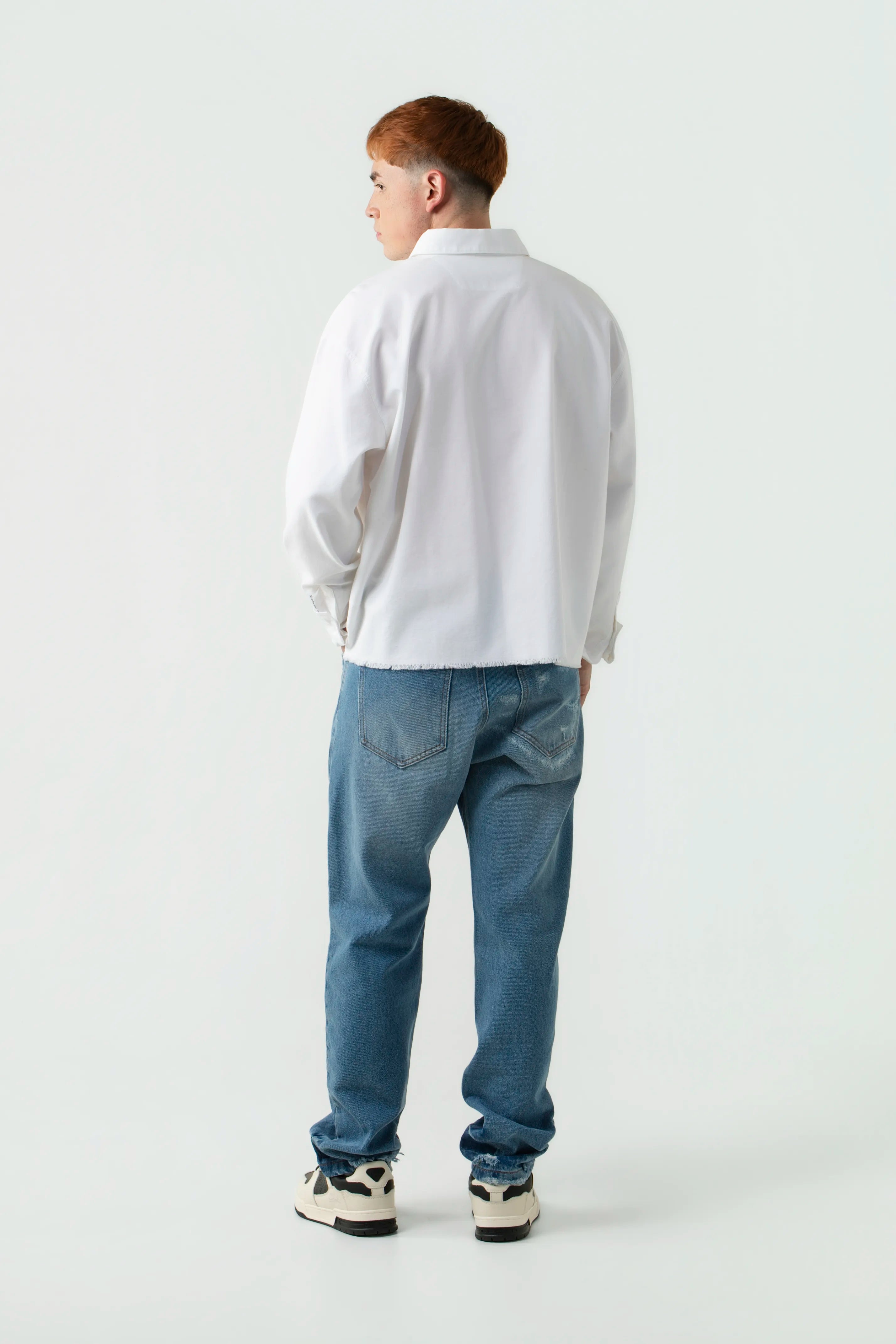 CAMISA MANGA LARGA COLOR BLANCO BLANCO