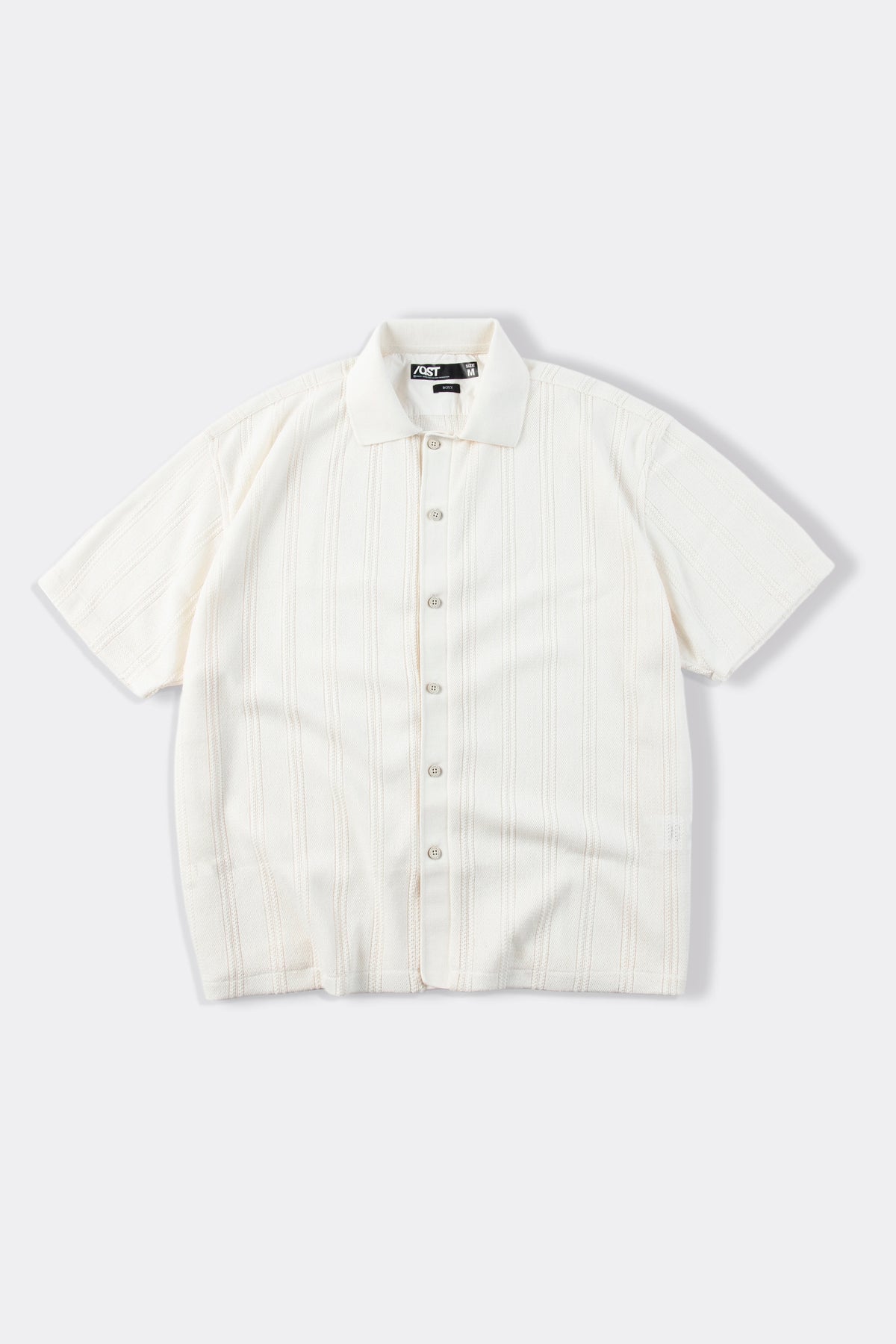 CAMISA MANGA CORTA COLOR IVORY