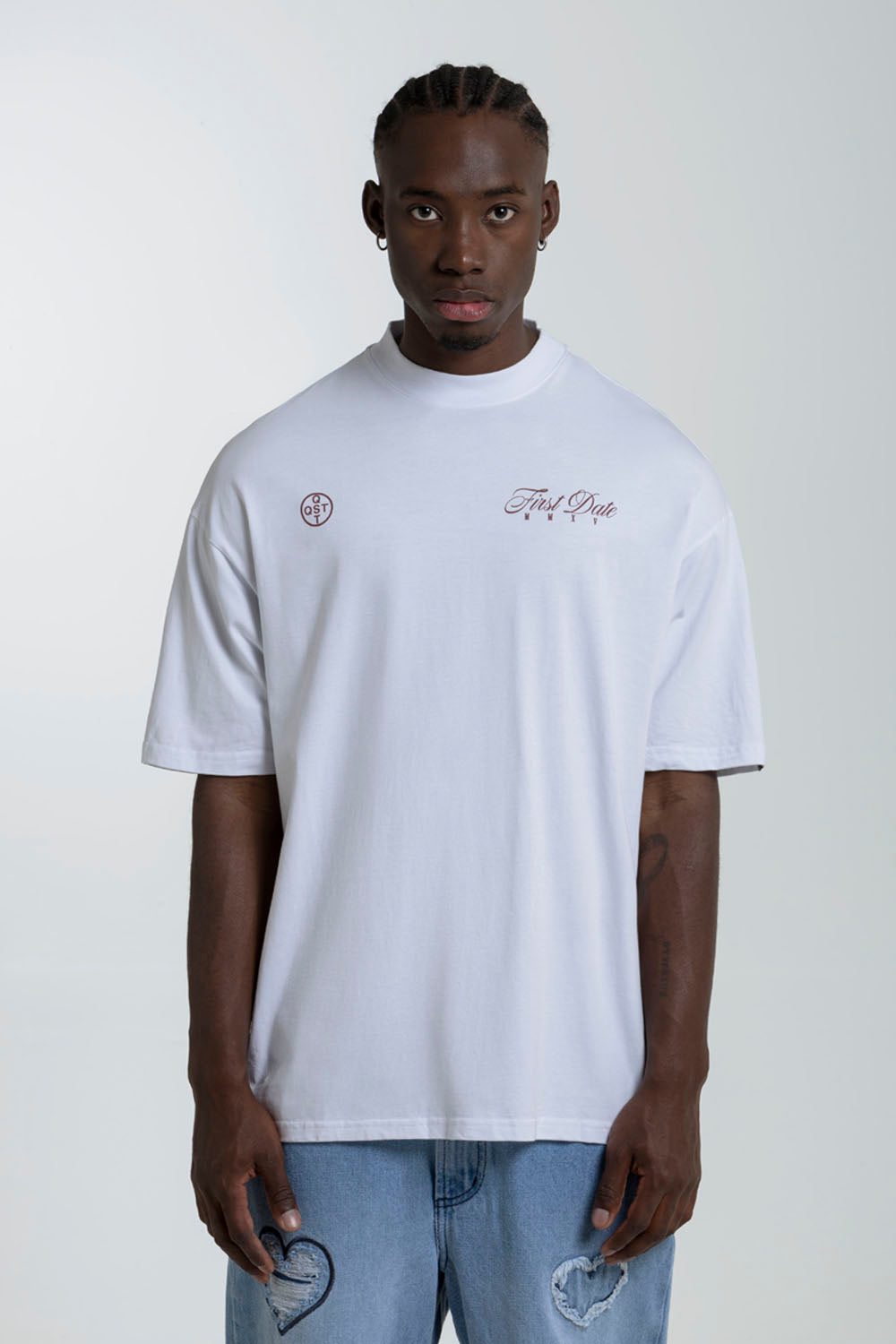 CAMISETA OVERSIZE COLOR BLANCO OPTICO - QST