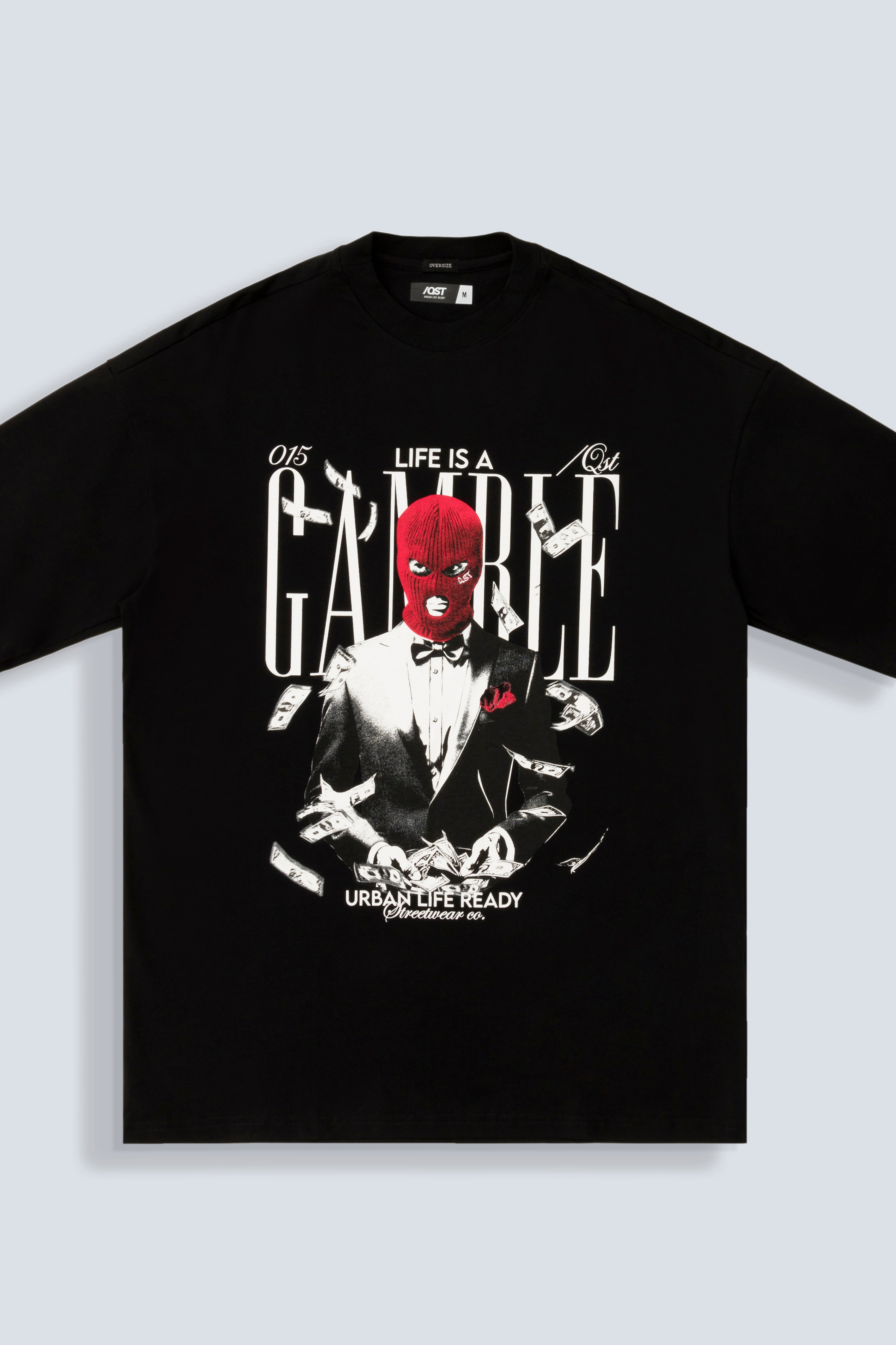 CAMISETA OVERSIZE COLOR NEGRO - QST