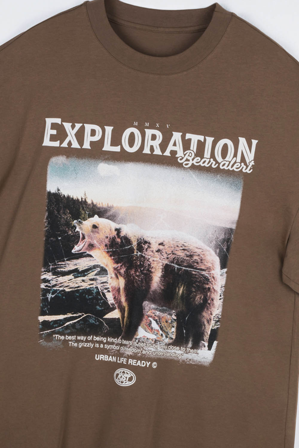 CAMISETA MANGA CORTA COLOR CAFE - QST