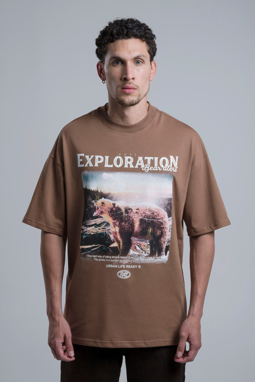 CAMISETA MANGA CORTA COLOR CAFE - QST