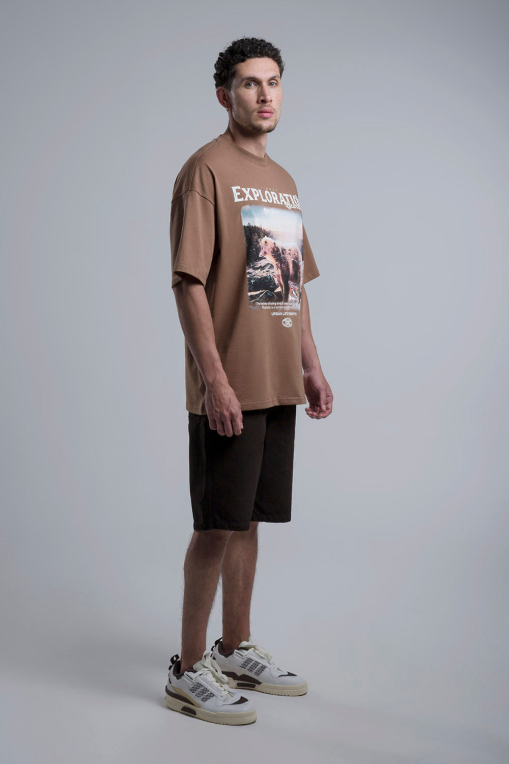 CAMISETA MANGA CORTA COLOR CAFE - QST