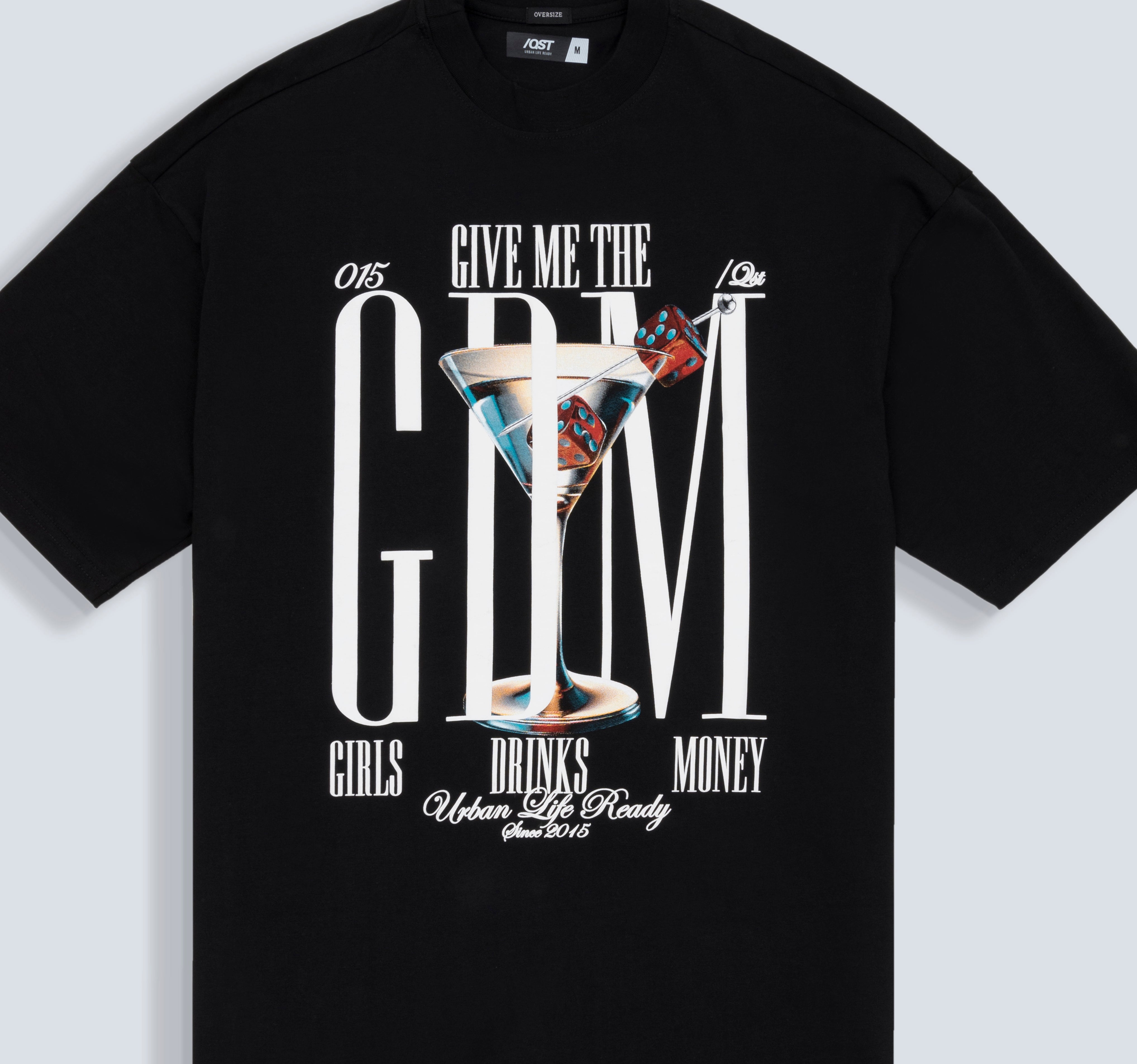 CAMISETA OVERSIZE COLOR NEGRO - QST