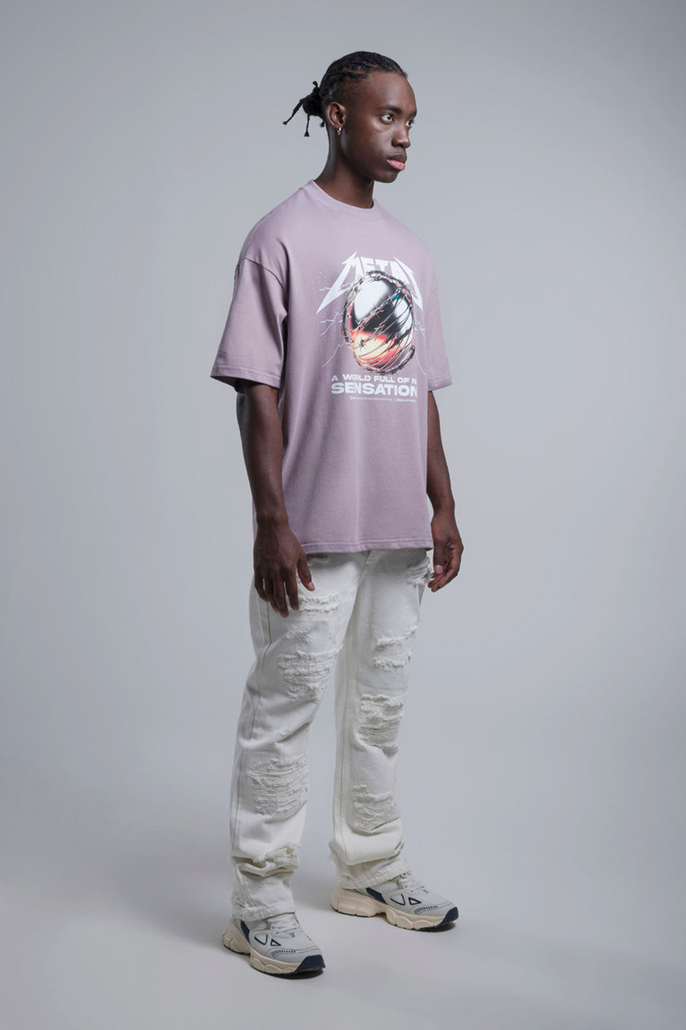 CAMISETA MANGA CORTA COLOR MAUVE