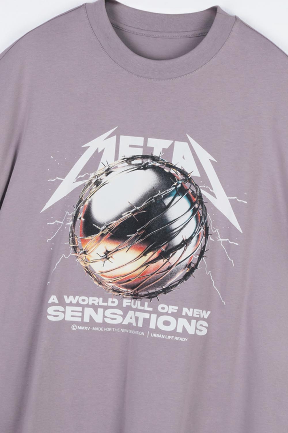 CAMISETA MANGA CORTA COLOR MAUVE