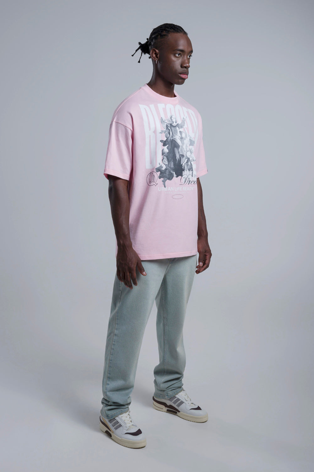 CAMISETA MANGA CORTA COLOR ROSADO CLARO