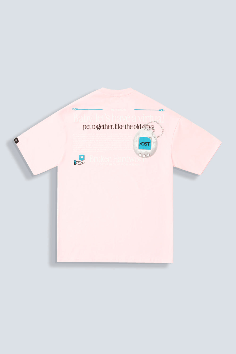 CAMISETA MANGA CORTA COLOR ROSADO CLARO - QST