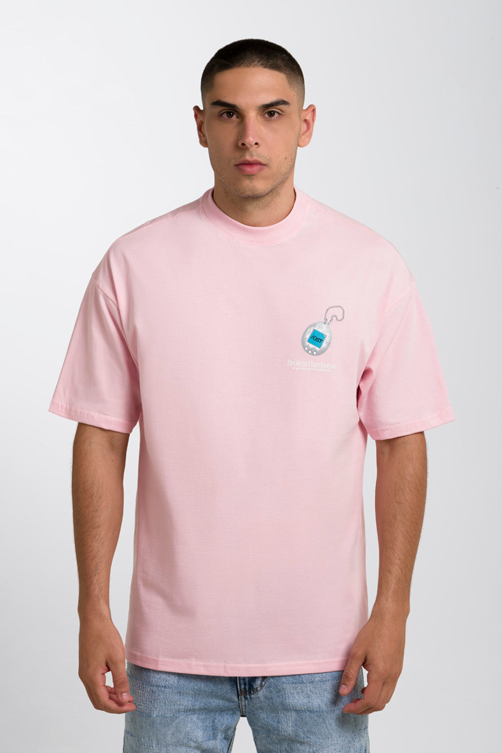 CAMISETA MANGA CORTA COLOR ROSADO CLARO - QST