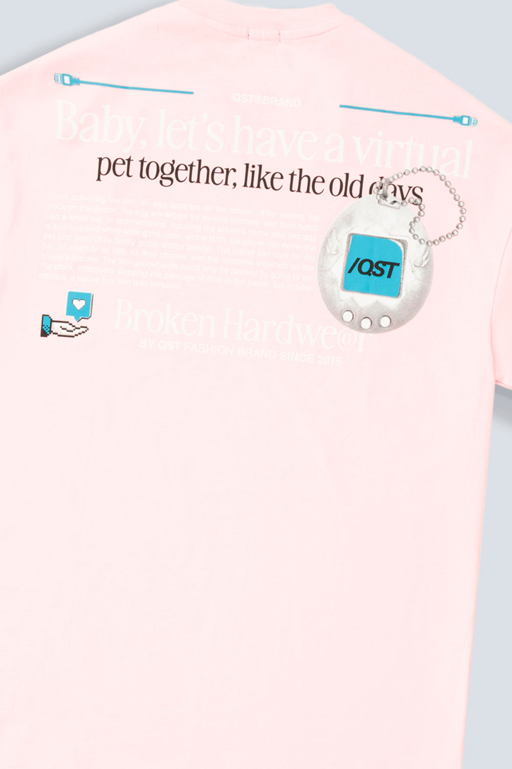CAMISETA MANGA CORTA COLOR ROSADO CLARO - QST