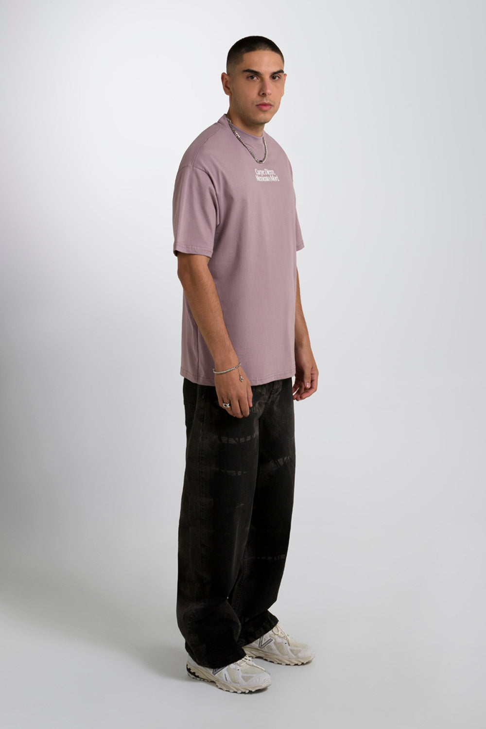 CAMISETA MANGA CORTA COLOR MAUVE
