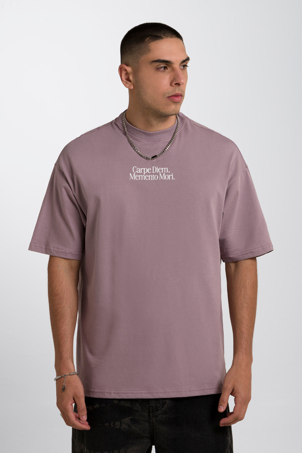 CAMISETA MANGA CORTA COLOR MAUVE