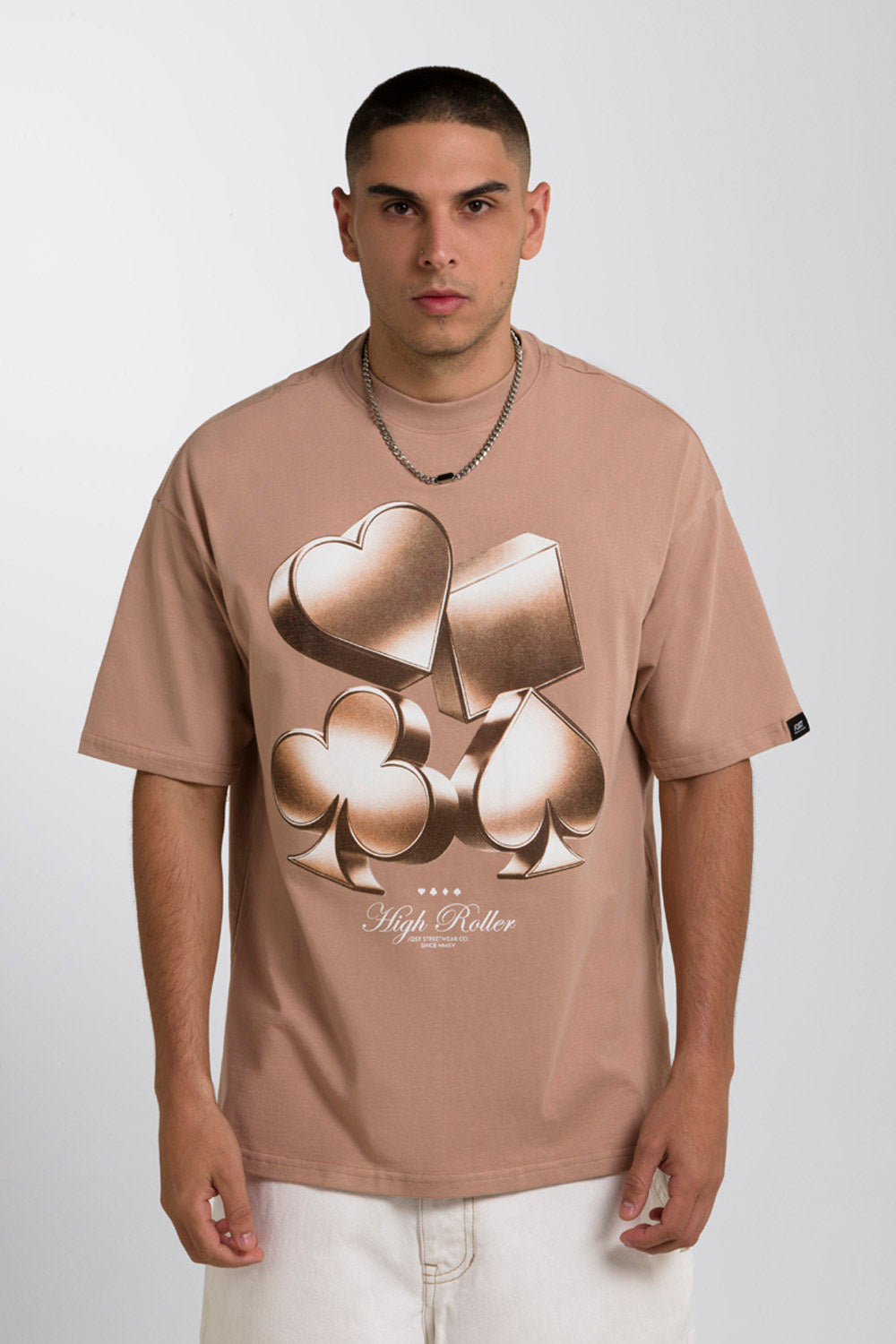 CAMISETA MANGA CORTA COLOR WARM TAUPE - QST