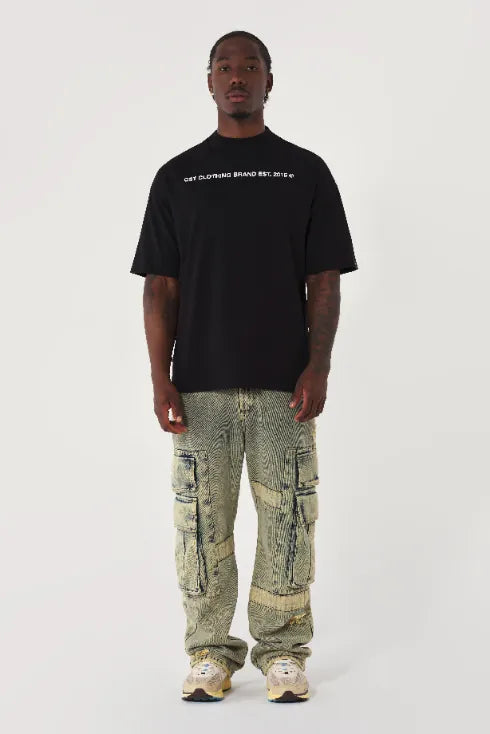 CAMISETA MANGA CORTA COLOR NEGRO