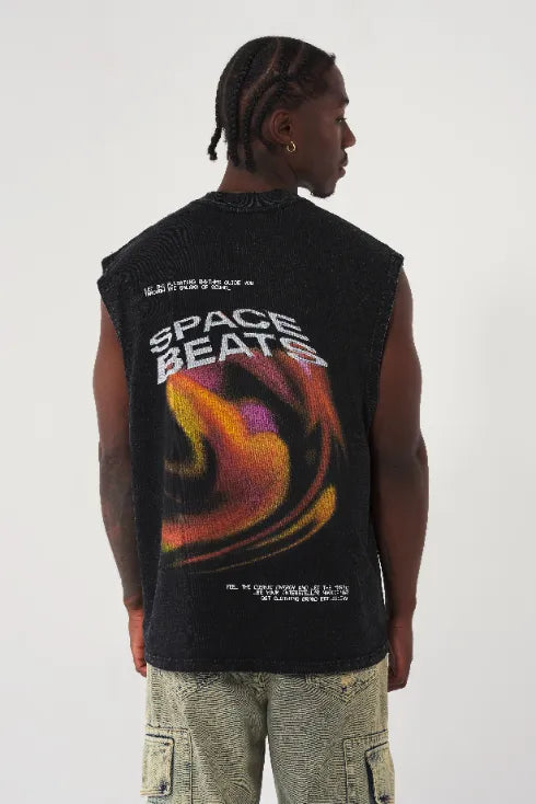 CAMISETA MANGA SISA COLOR NEGRO