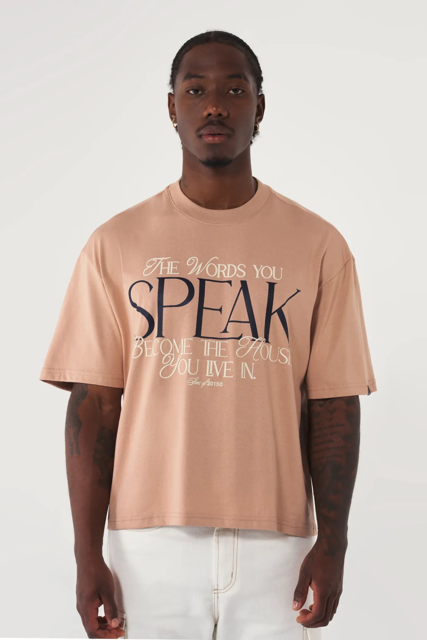 CAMISETA MANGA CORTA COLOR WARM TAUPE