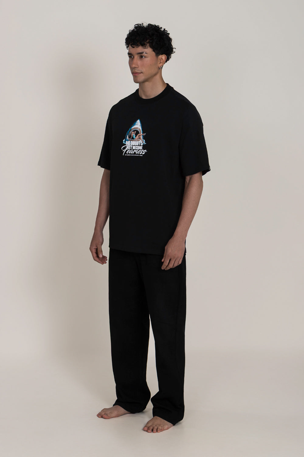 CAMISETA MANGA CORTA COLOR NEGRO