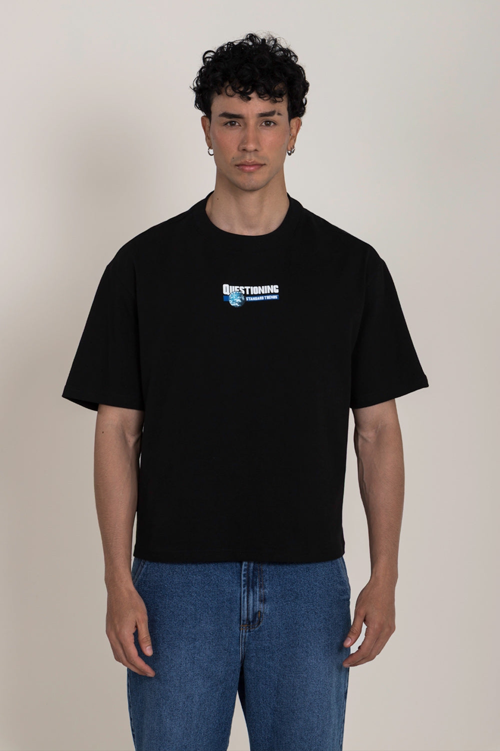 CAMISETA MANGA CORTA COLOR NEGRO