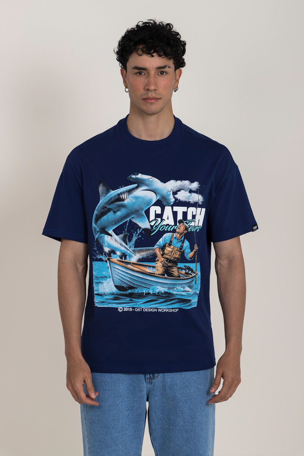 CAMISETA MANGA CORTA COLOR AZUL PROFUNDO