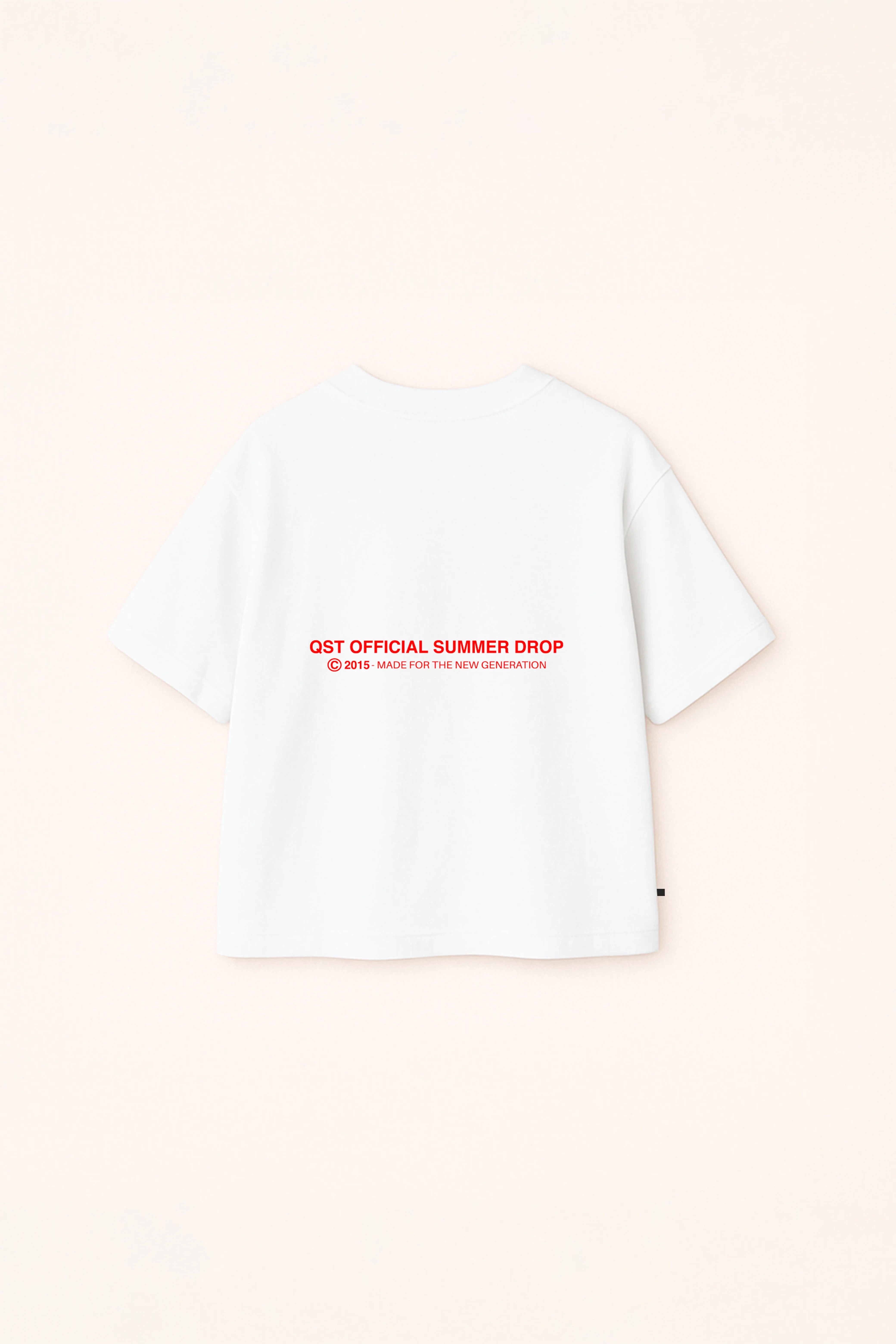 CAMISETA MANGA CORTA COLOR BLANCO OPTICO - QST