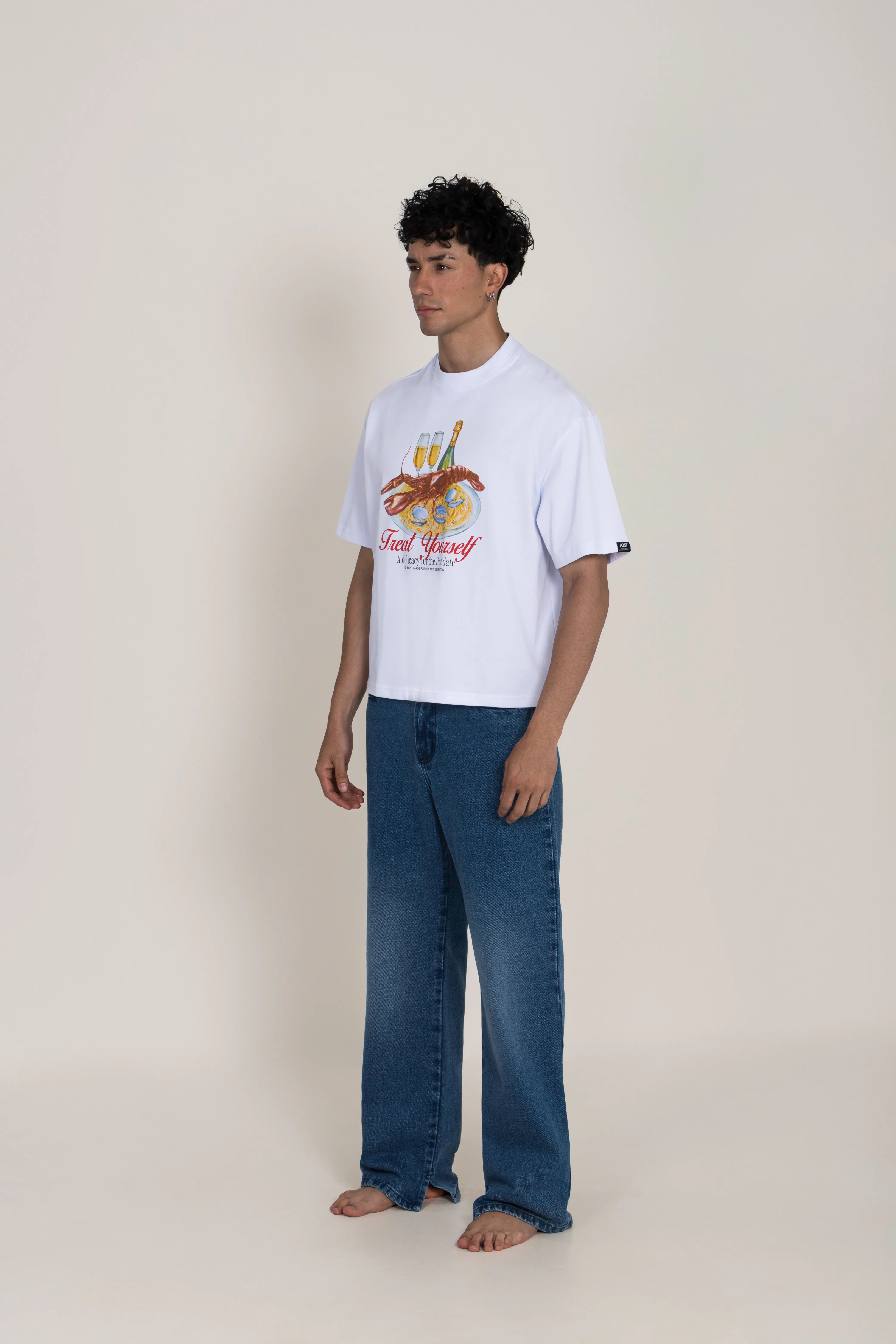 CAMISETA MANGA CORTA COLOR BLANCO OPTICO - QST