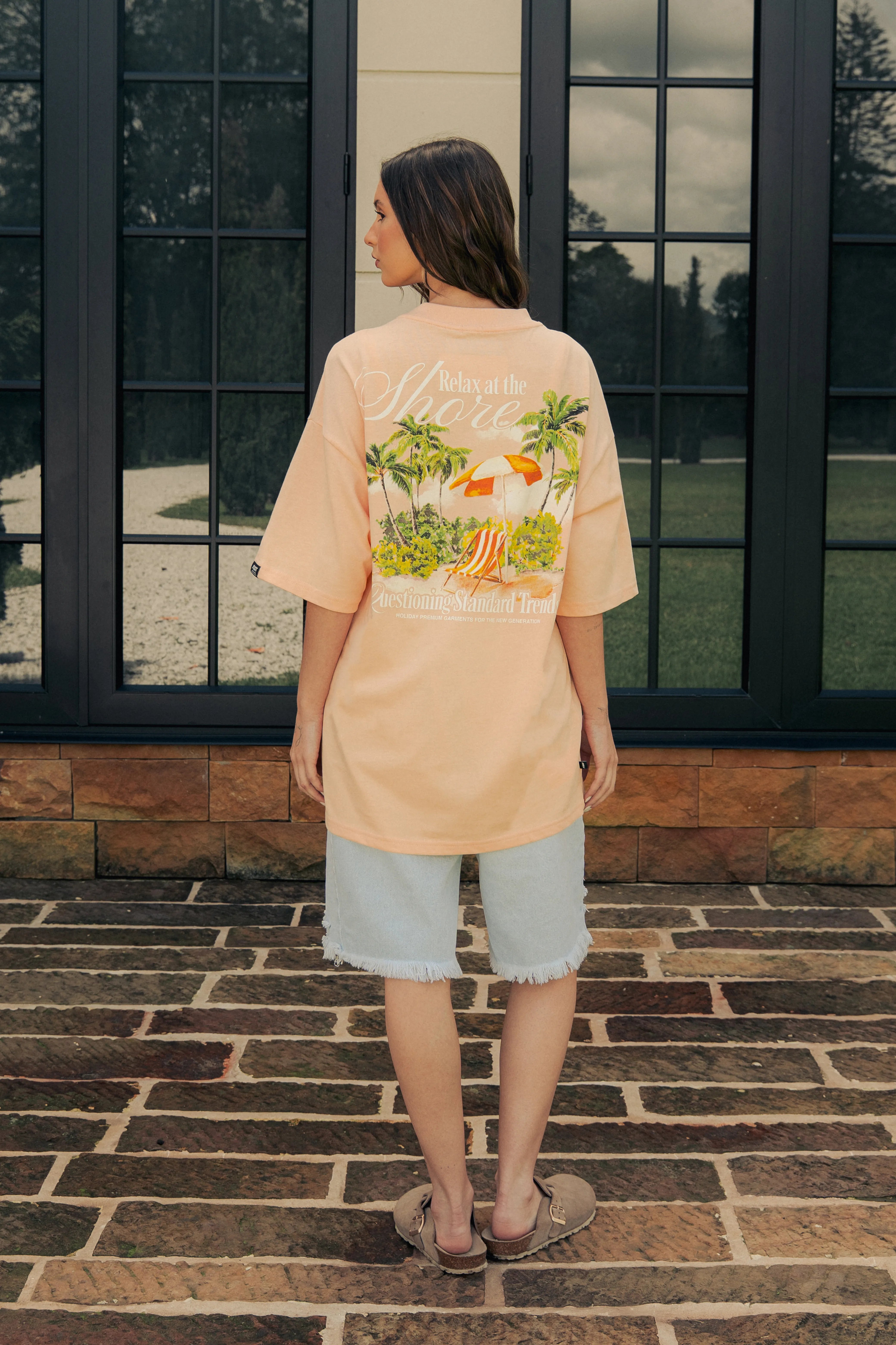 CAMISETA MANGA CORTA COLOR PEACH PARFAIT - QST