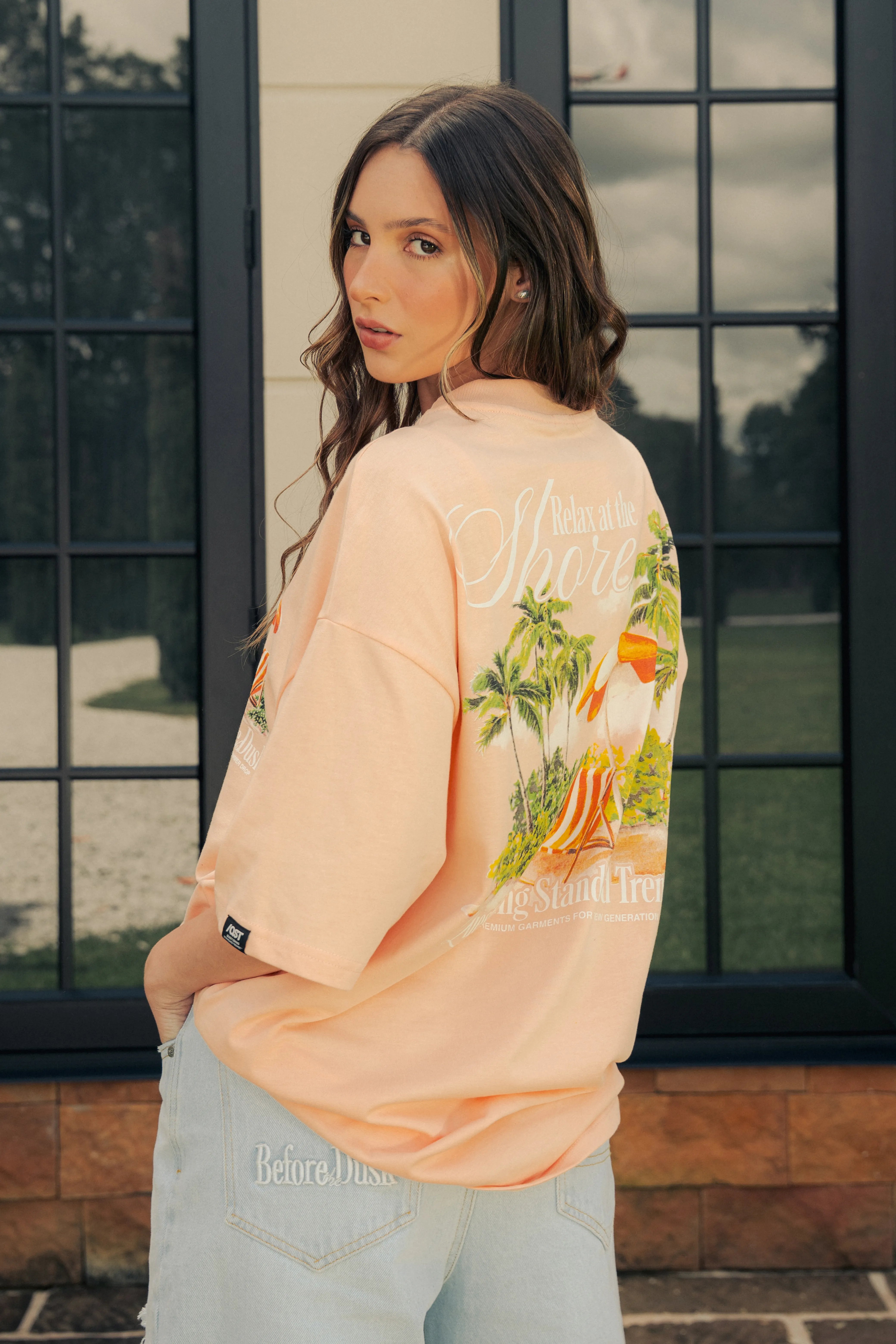 CAMISETA MANGA CORTA COLOR PEACH PARFAIT - QST