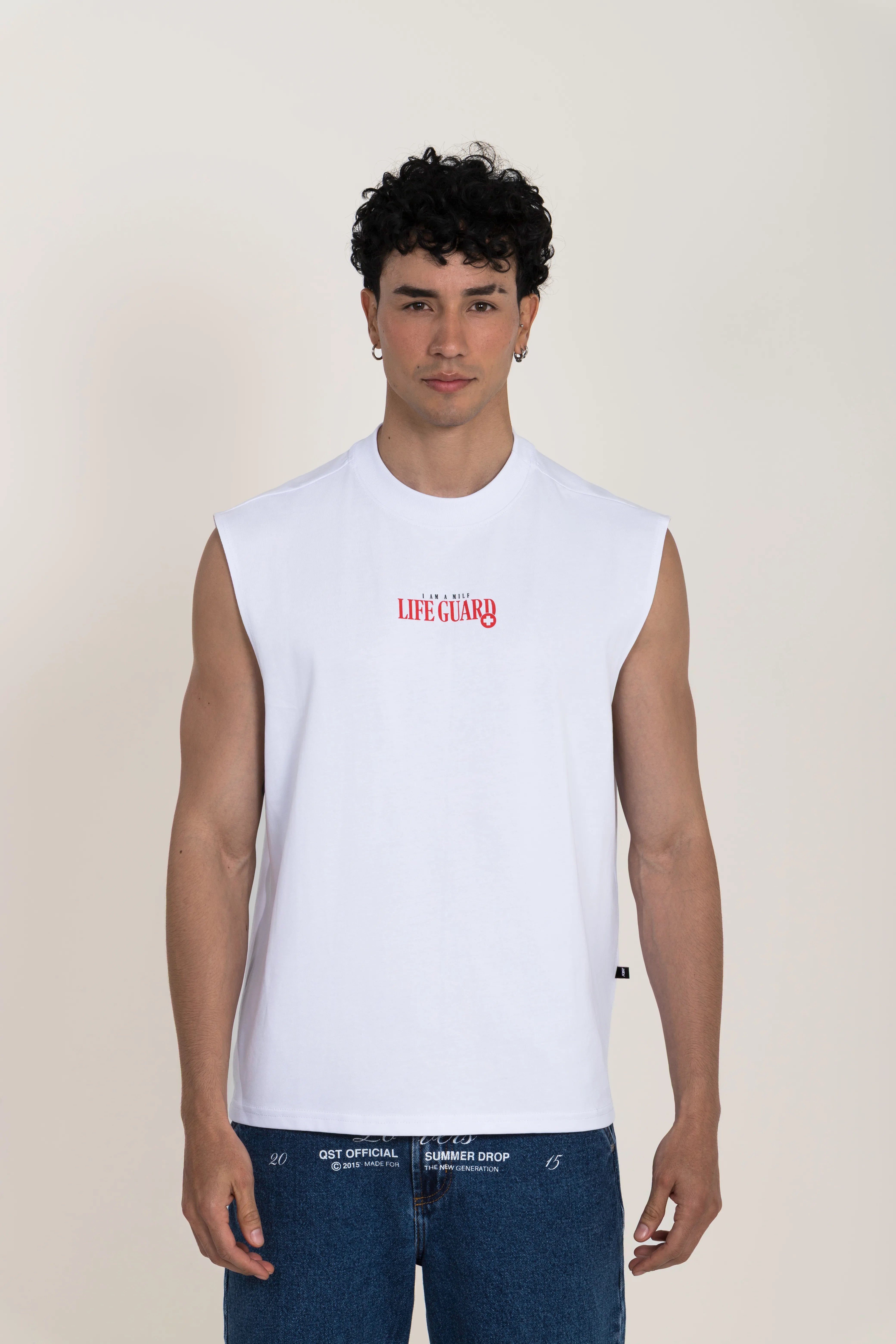 CAMISETA MANGA CORTA COLOR BLANCO OPTICO - QST