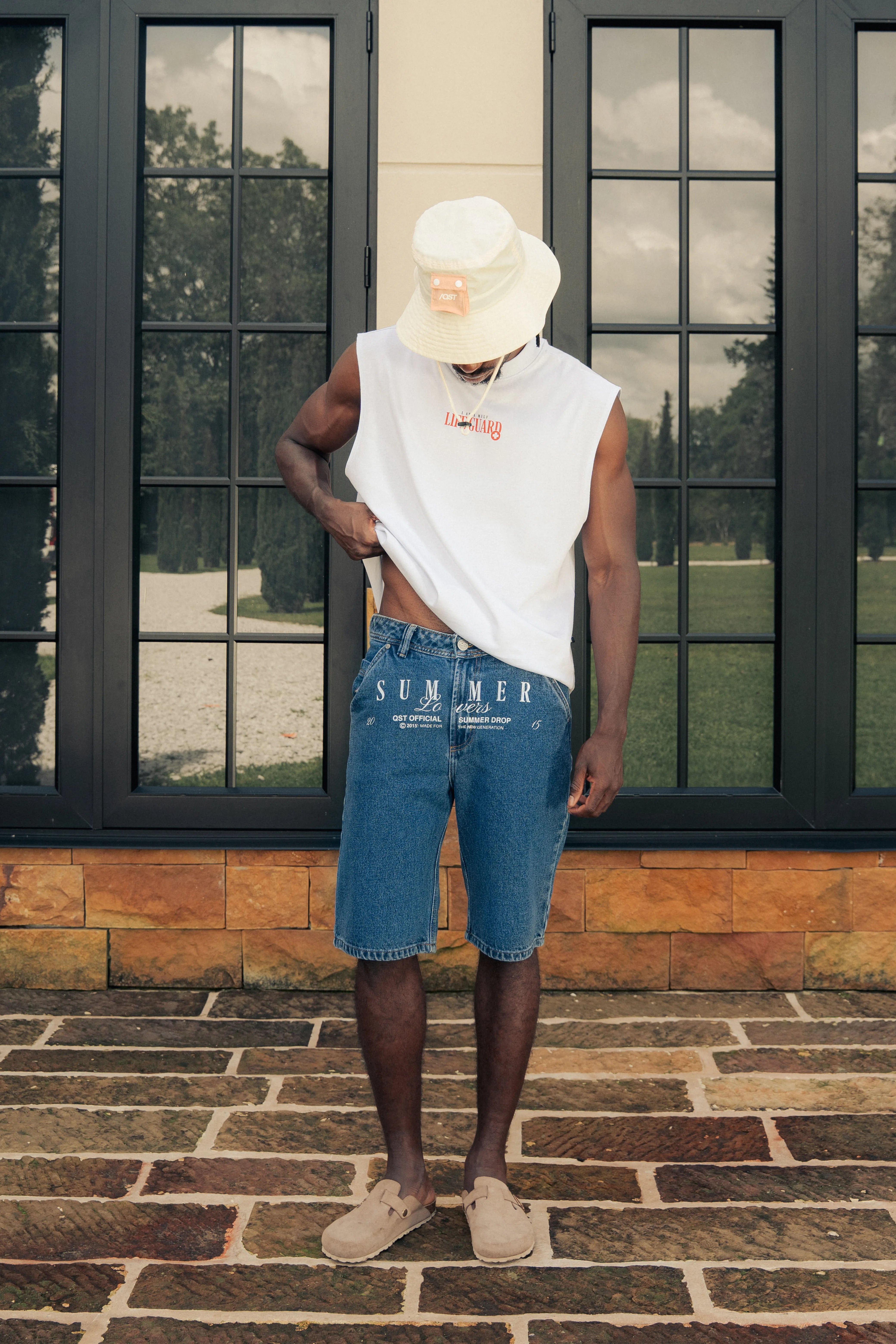 CAMISETA MANGA CORTA COLOR BLANCO OPTICO - QST