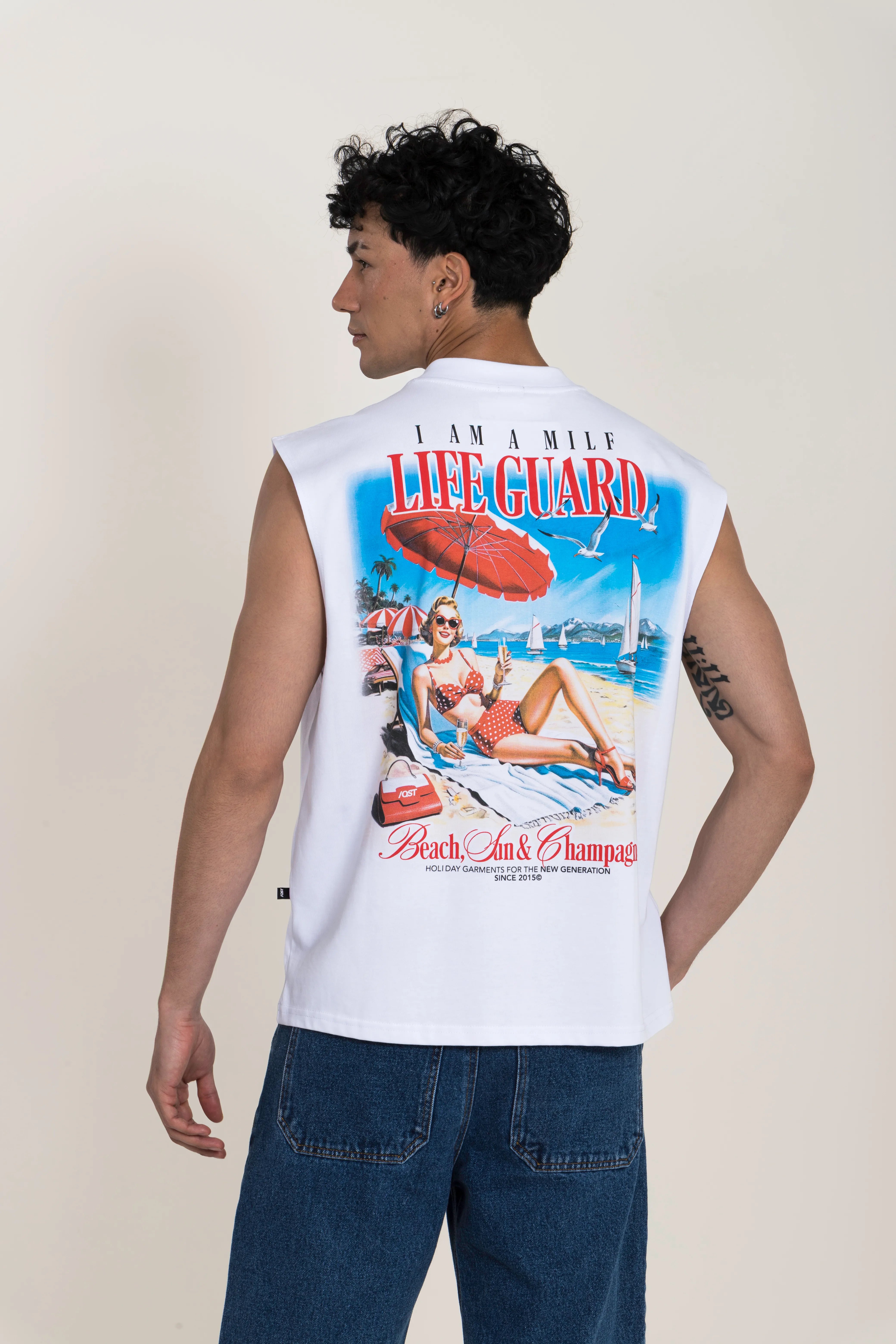 CAMISETA MANGA CORTA COLOR BLANCO OPTICO - QST