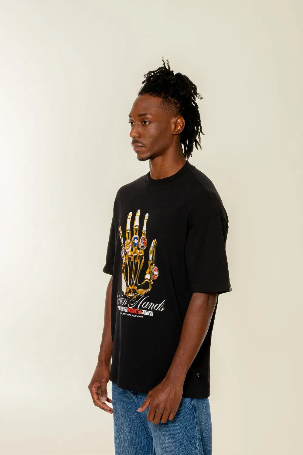 CAMISETA MANGA CORTA COLOR NEGRO