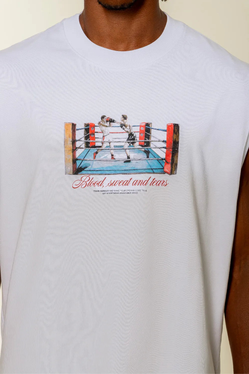 CAMISETA MANGA SISA COLOR BLANCO OPTICO - QST