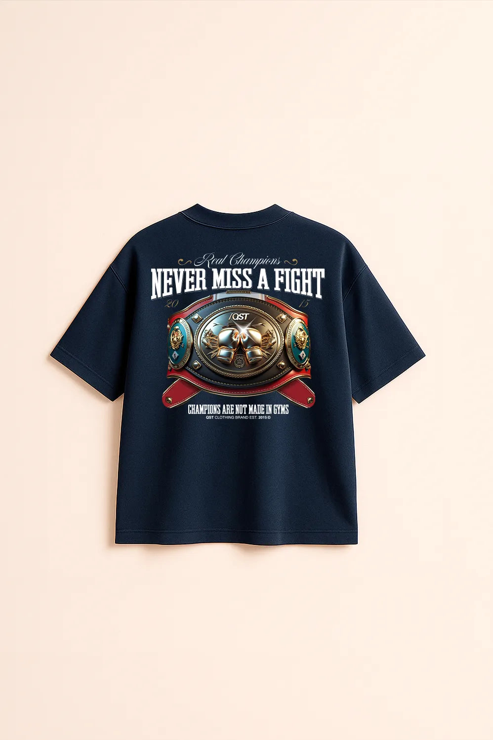 CAMISETA MANGA CORTA COLOR AZUL OSCURO - QST