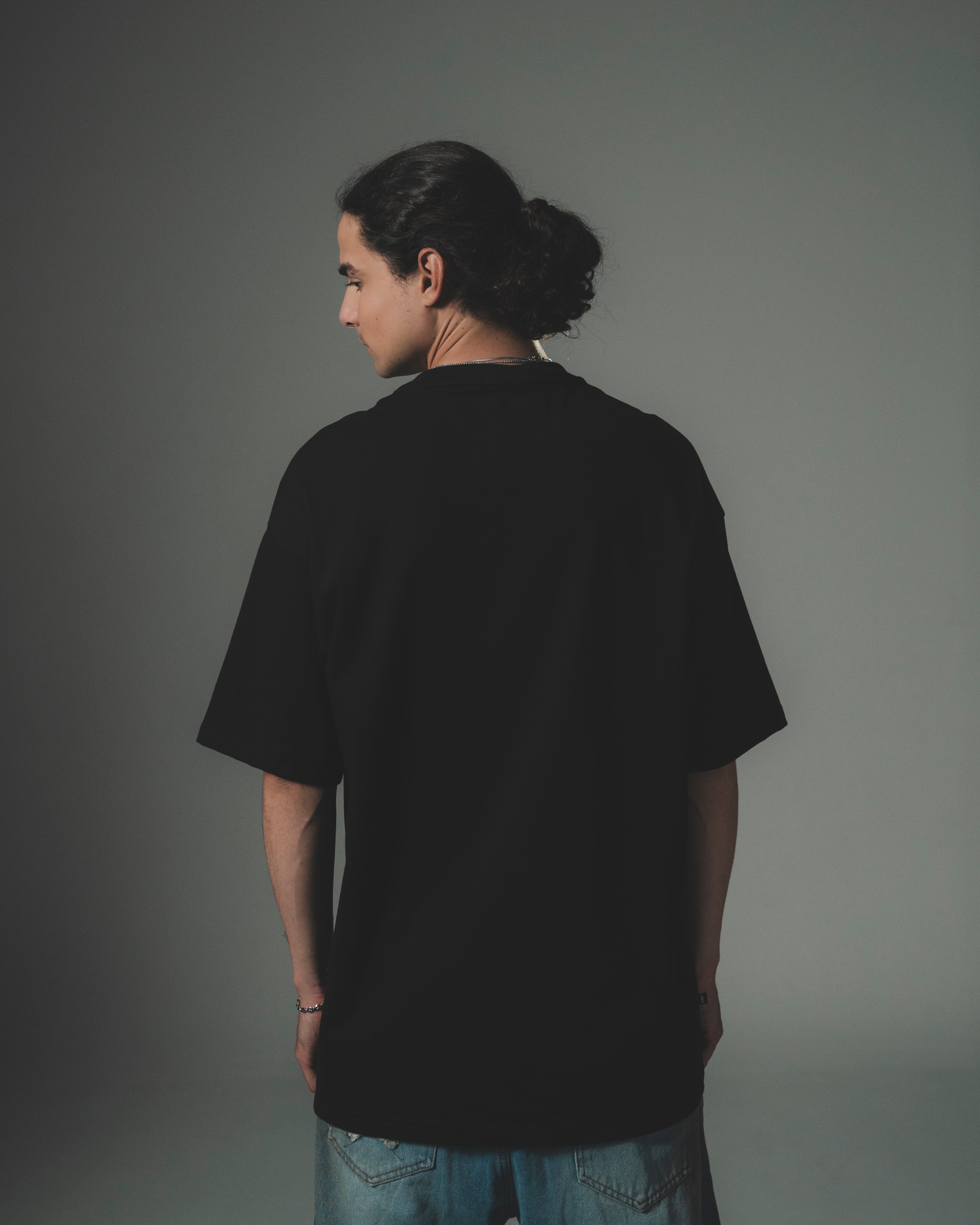 CAMISETA MANGA CORTA COLOR NEGRO